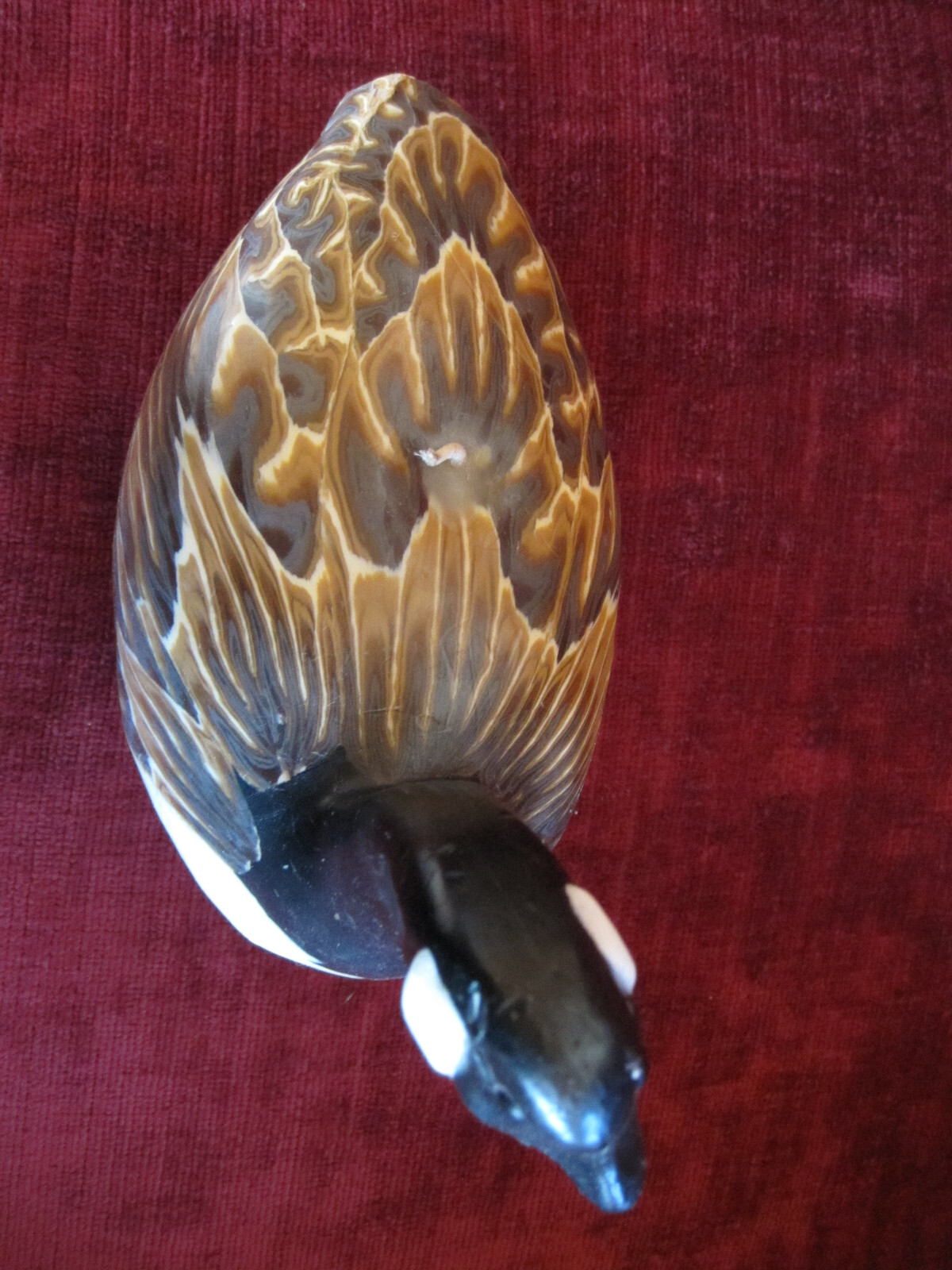 Wax carved candle Canada Goose figure, fall decor