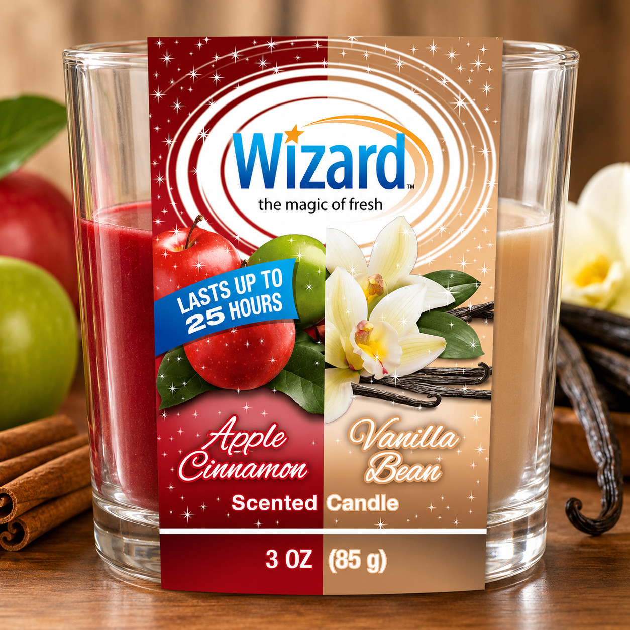 Wizard Scented Candle 12 Pack Choose Fragrance 3oz Glass Jar Home Decor Gift Set