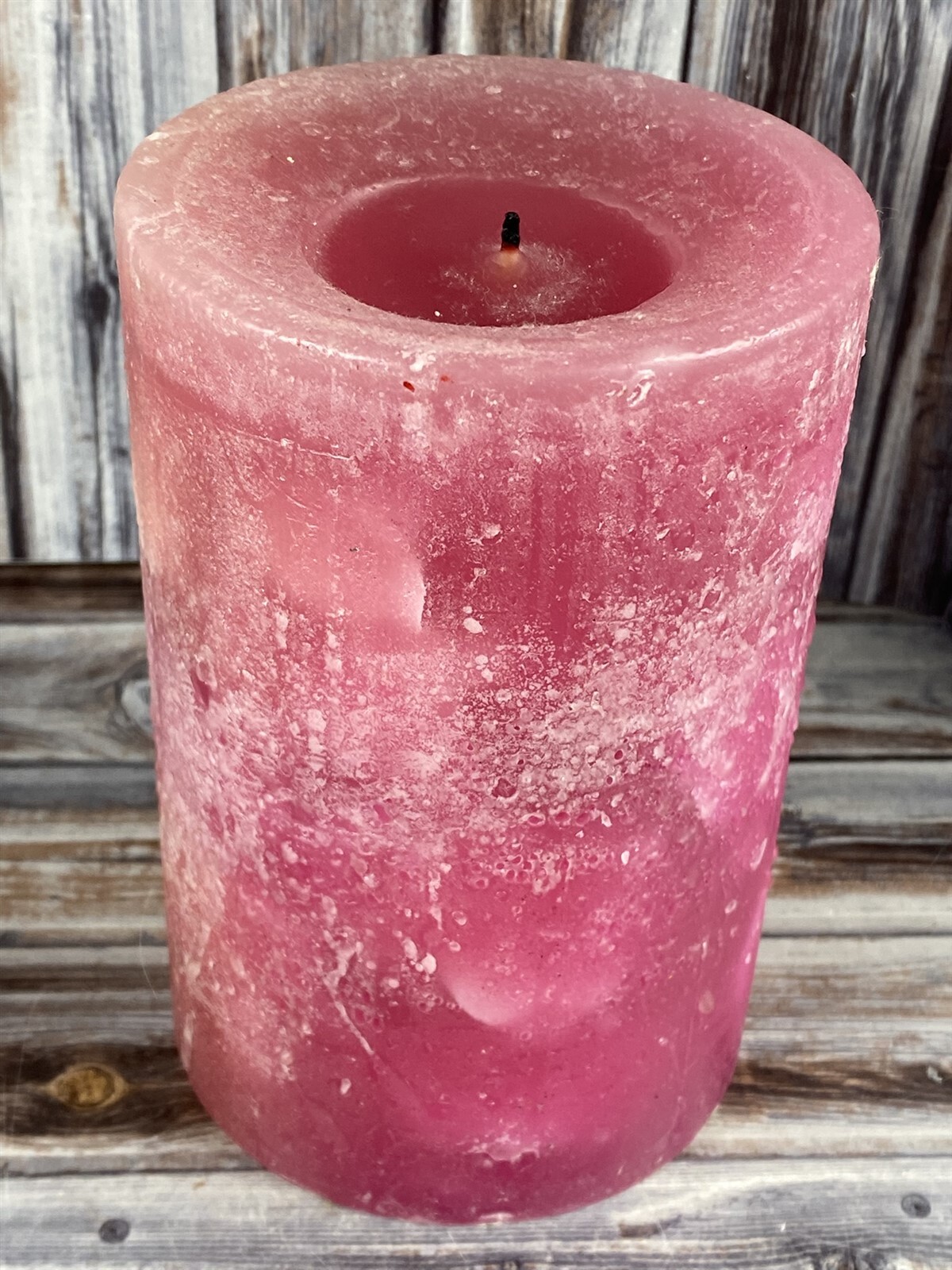 Pier 1 Imports 36 oz Pillar Candle – 4 x 6 – Pink Magenta – 160 Hours