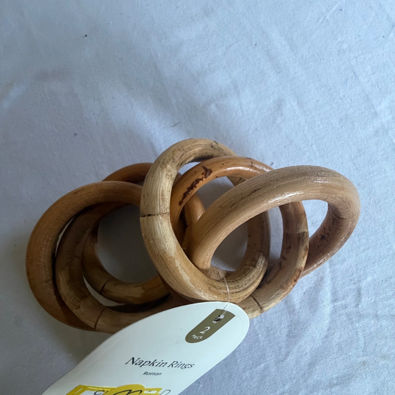 Threshold Lot Arch Pillar Candle Set of 2 and Set of 4 Napkin Rings Modern Decor