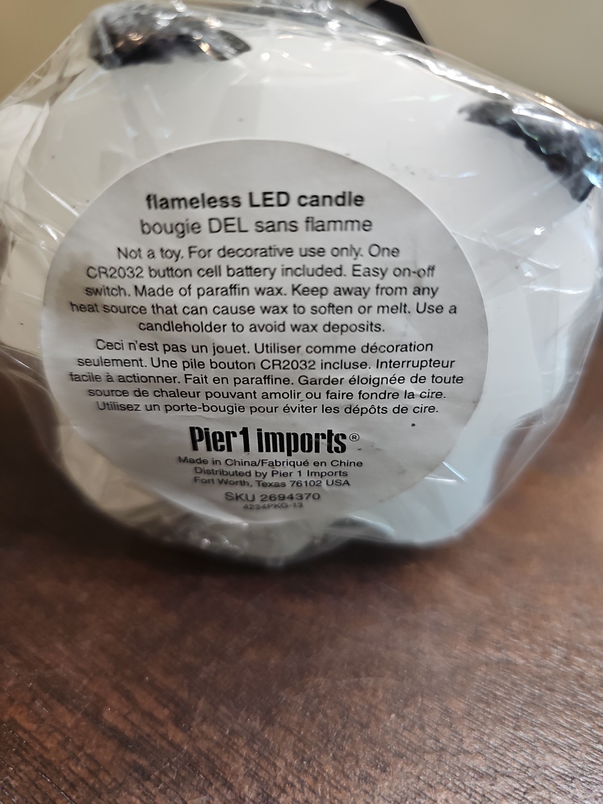 Pier 1 Imports Flameless LED candle Spooky Ghost