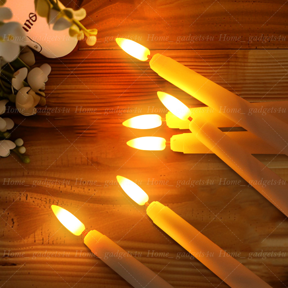 12Pack Flickering Flameless Taper Candles Light with Remote Control Timer Dimmer