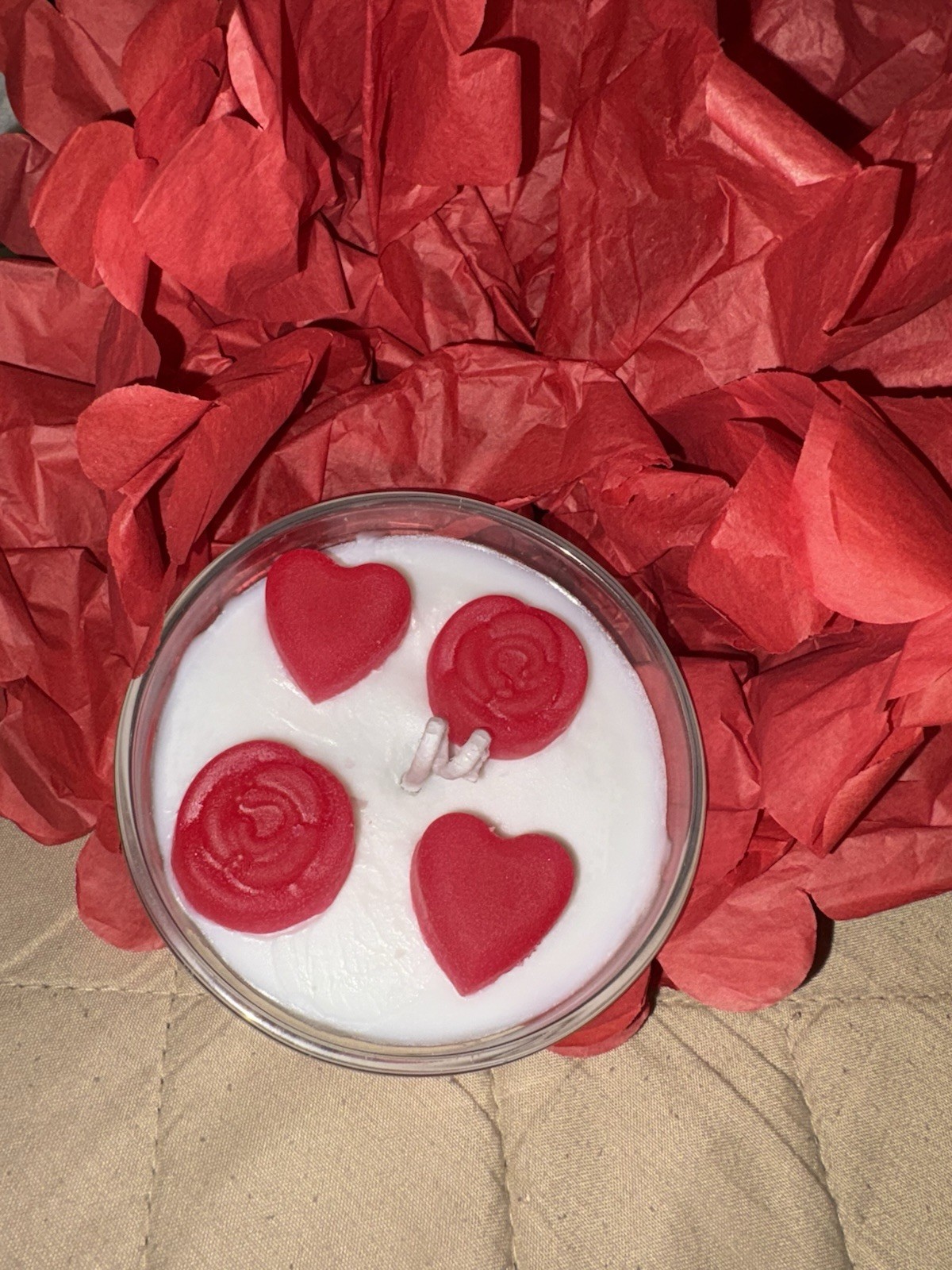 handmade Valentine’s Day candle