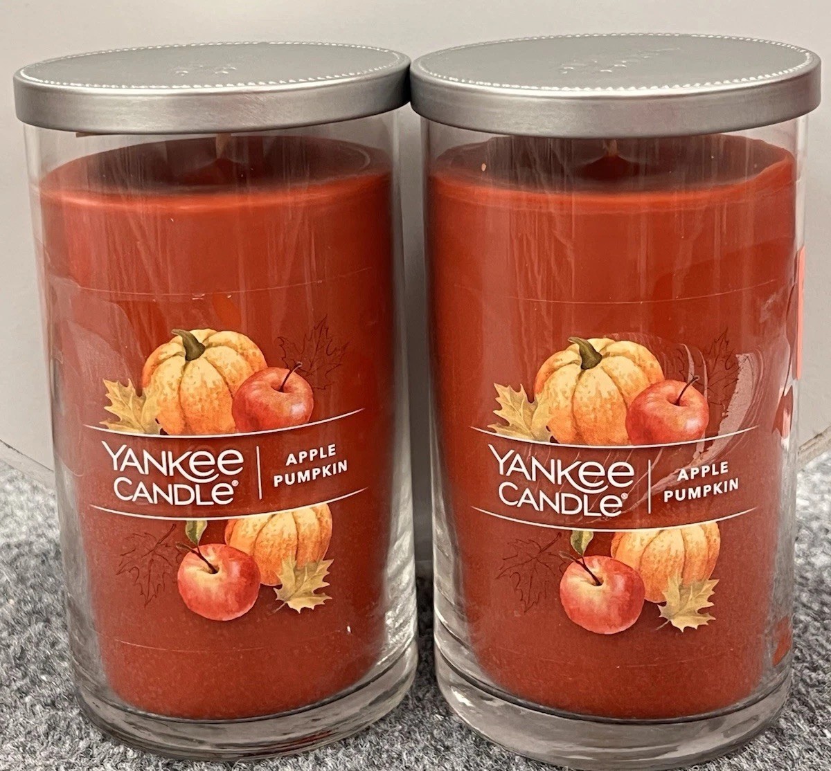 LOT OF 2-NEW-Yankee Candle APPLE PUMPKIN Large 14.25oz New OH