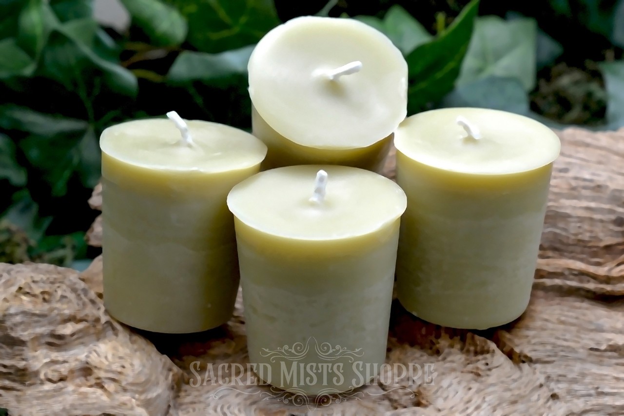 Prosperity & Abundance Votive Candle Real Bayberry Wax for Spells, Rituals, Mone