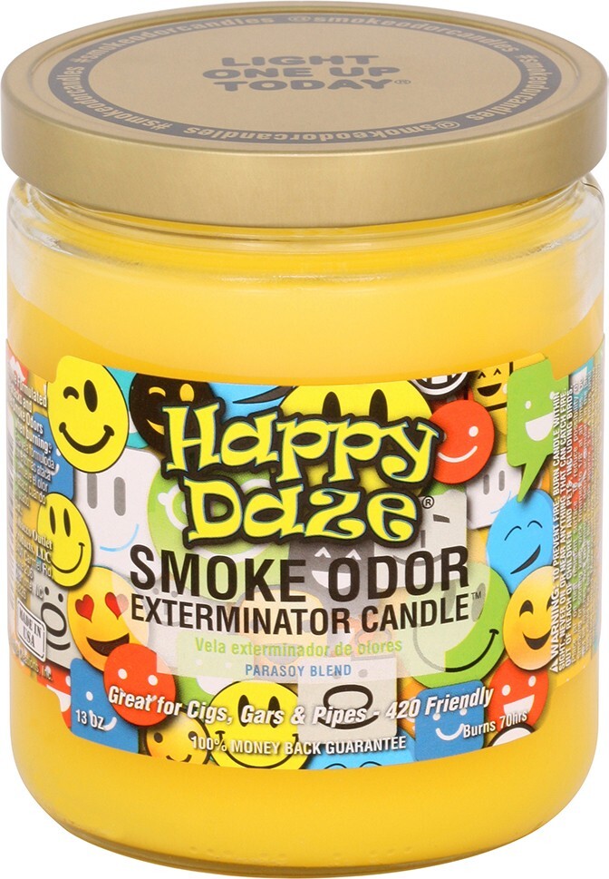 Smoke Odor Exterminator Candle Happy Daze (9) 13oz Jars Free Shipping