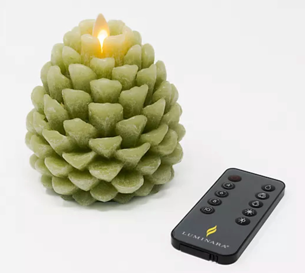 Luminara 4.5″ Tall Pinecone Figural Flameless Candle