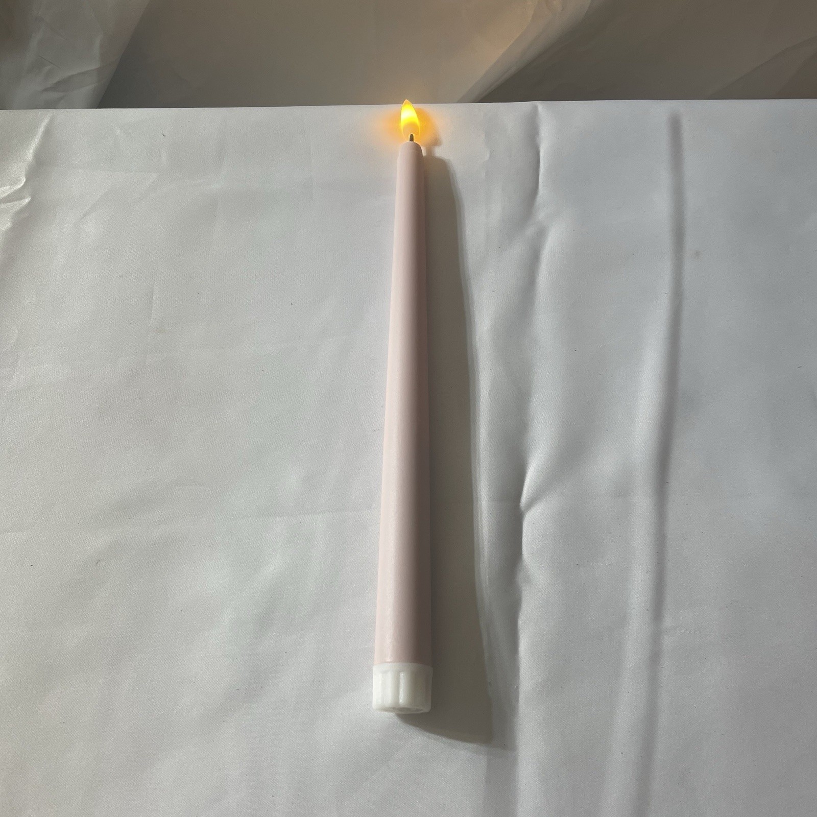 New[Lot=8] Pink Flameless Taper Candles 10″ 2AAA battery powered open box, test+