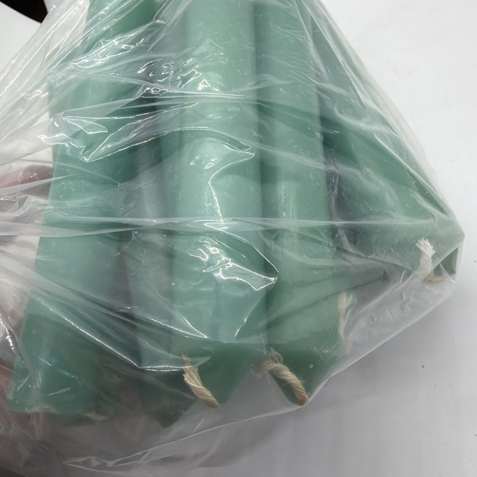 ALTAR CANDLES 1 COLOR 1 1/8″D X 5 1/2″ T IN Teal/Green SET OF 25- Great Lot!