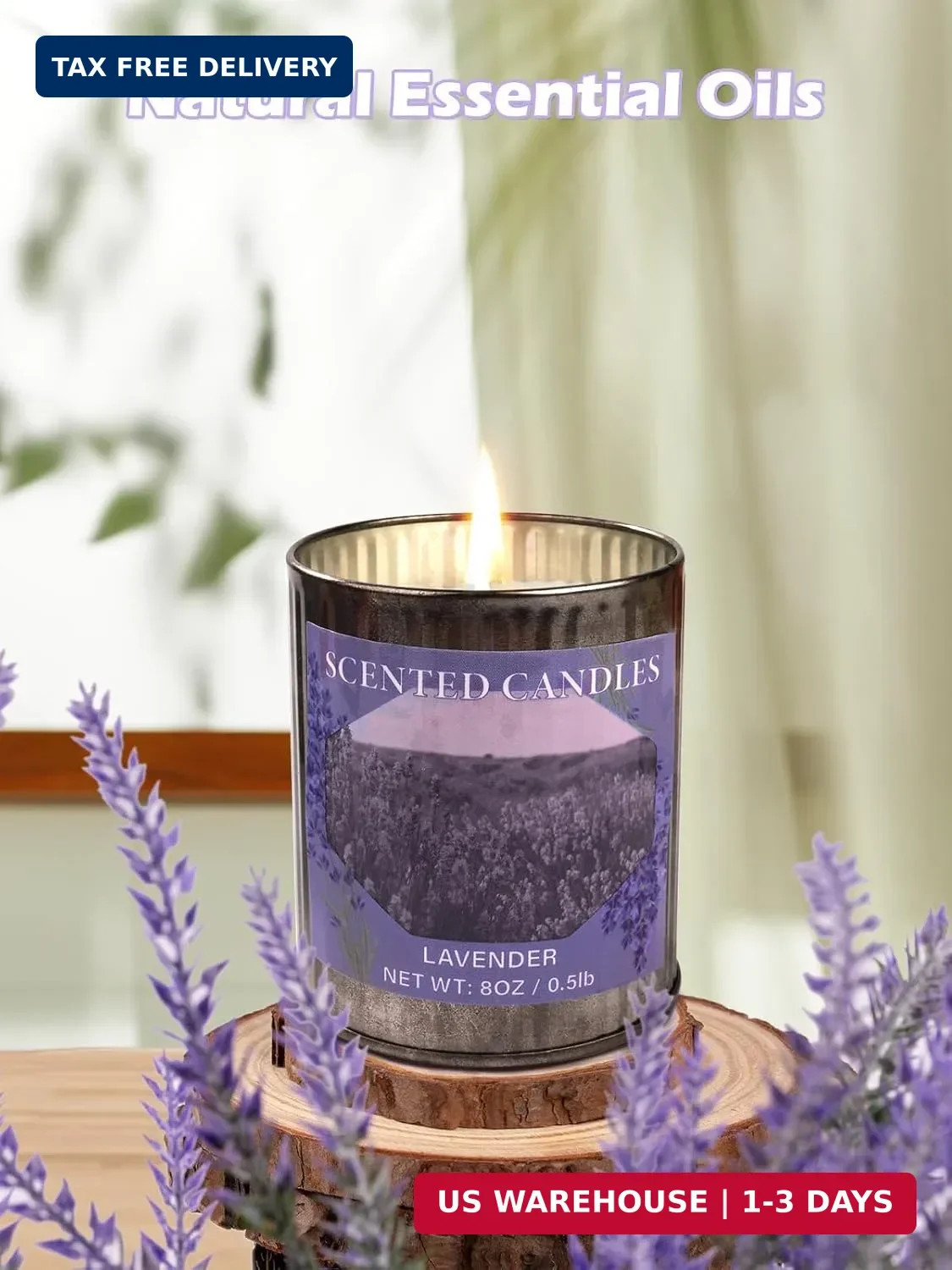Scented Candle Gift Set, 4 Pack 32oz Soy Wax Candles Set, 200 Hour Burn Time Lon