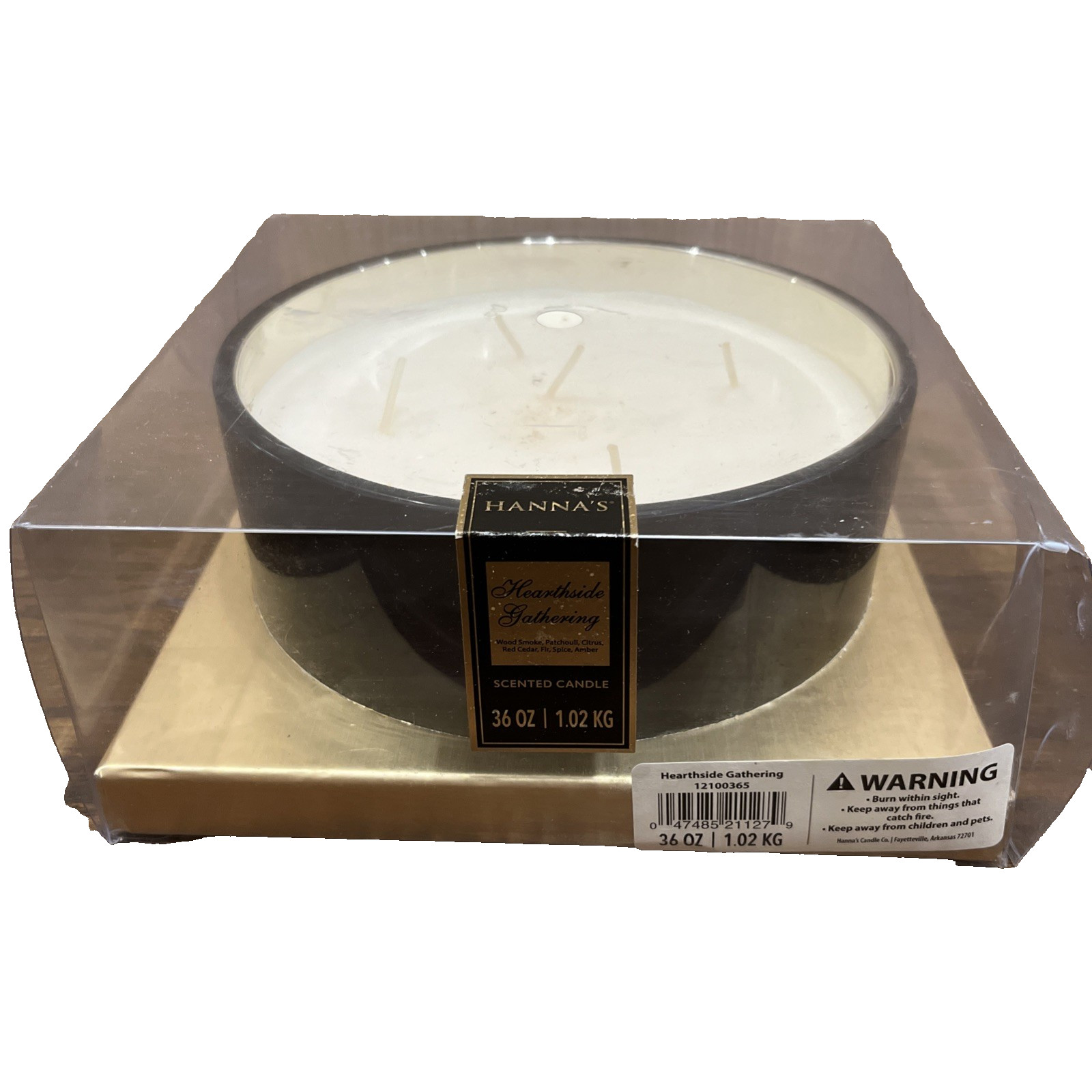 5 Wick Luxury Fragrance Candle By Hanna’s Hearthside Gathering 36 oz Gold Black