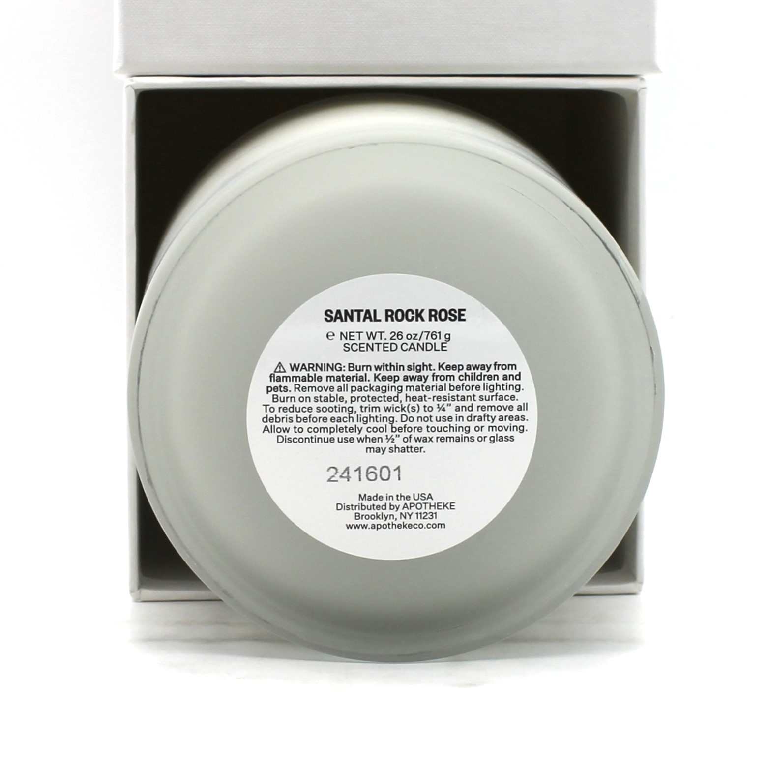 APOTHEKE SANTAL ROCK ROSE 3 Wick Scented Candle 26 Oz 120-150 Hours, Brand New