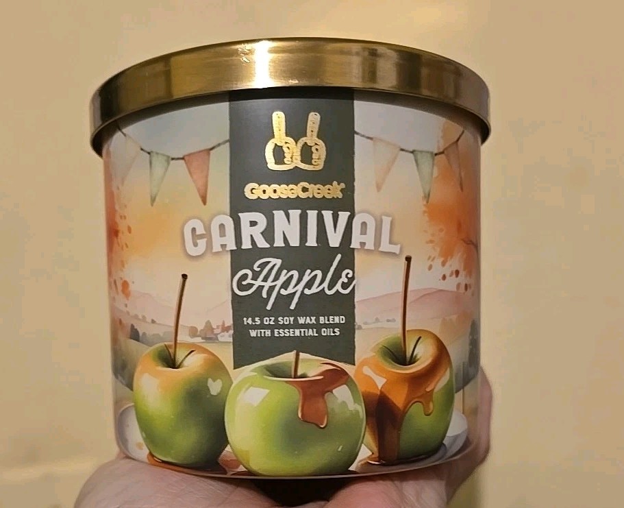 NEW Set of 3 Goose Creek Candle CARNIVAL APPLE BUNDLE 🍎 FULL SIZE PRODUCTS