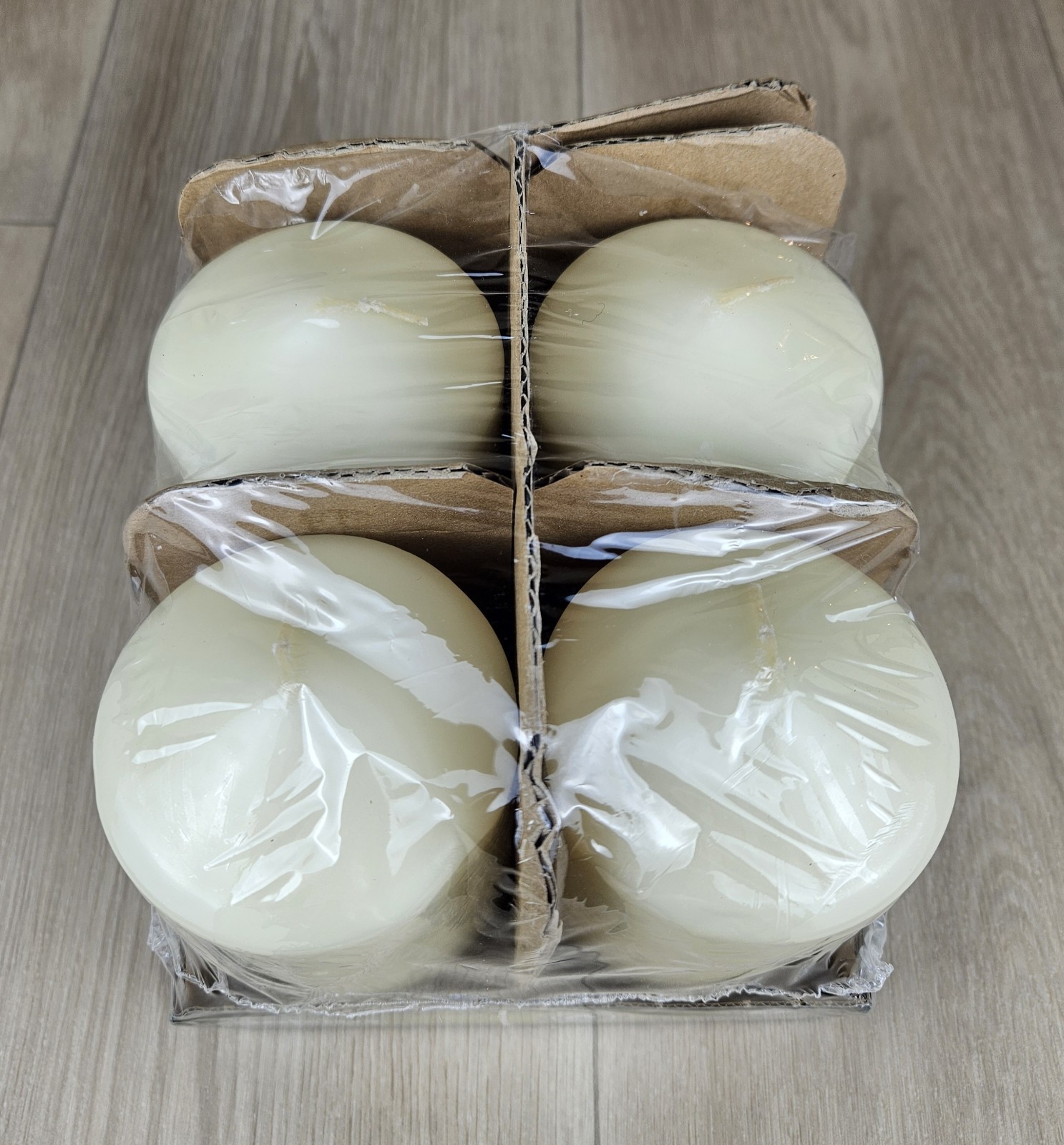BOLSIUS 4 Ivory Pillar Candles 3X6 Inches Candles Made in POLAND Long Burn