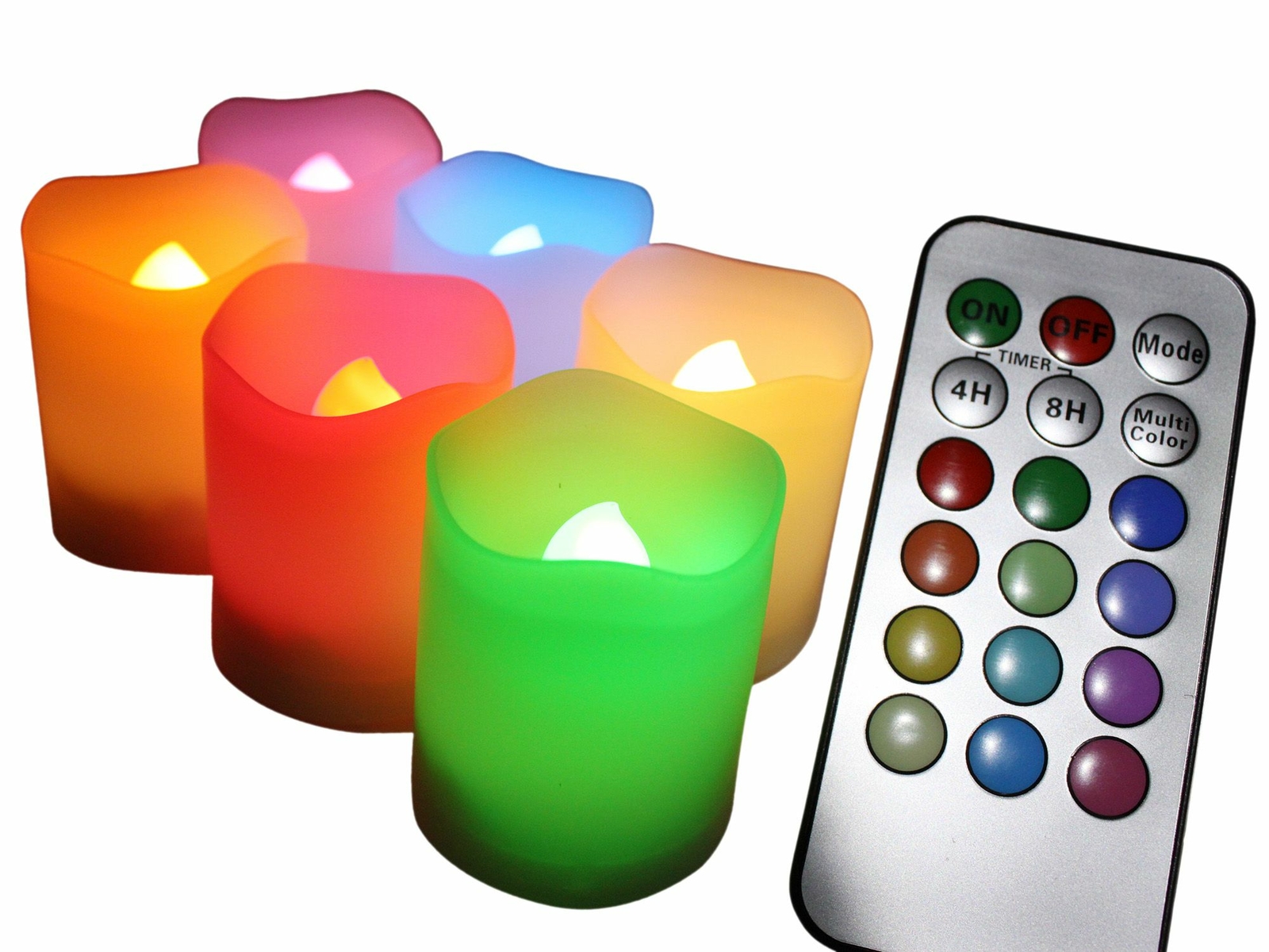 EcoGecko Indoor/Outdoor Remote Controlled Color Changing Votive Candlest