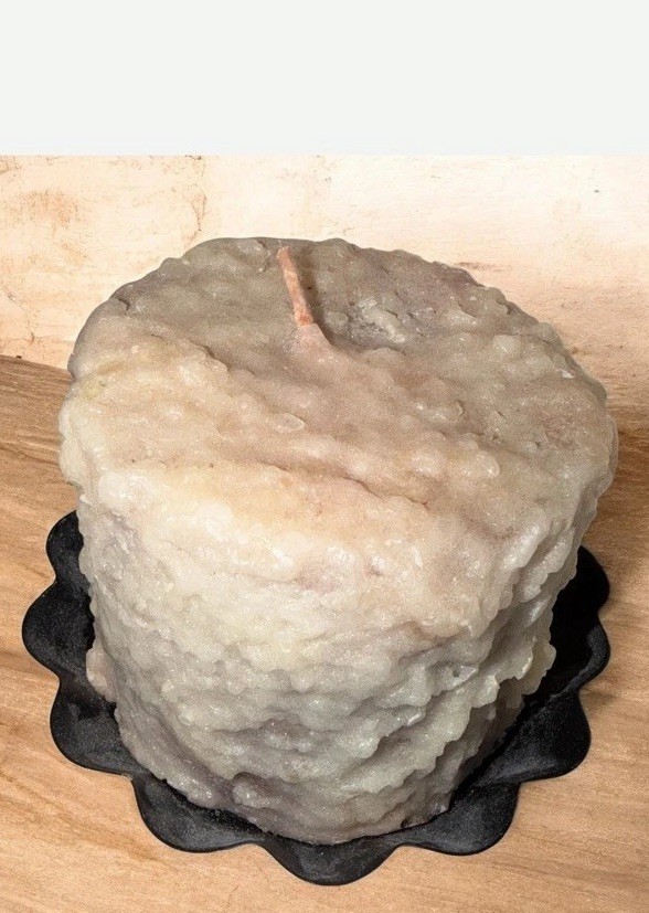 Warm Glow Hearth Candle Cinnamon Spice Candle And Plate NEW
