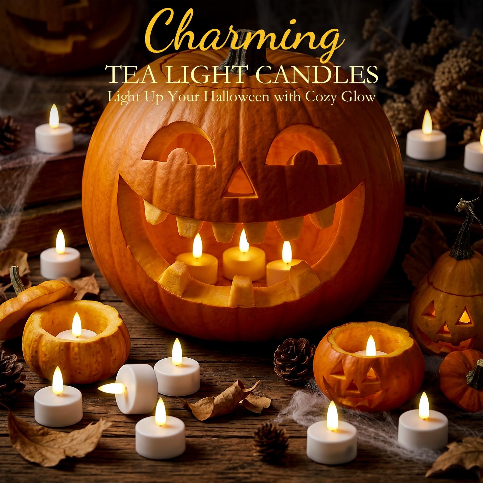 Rechargeable Tea Lights Candles with Charging Base, 6pcs Battery Operated Fla…