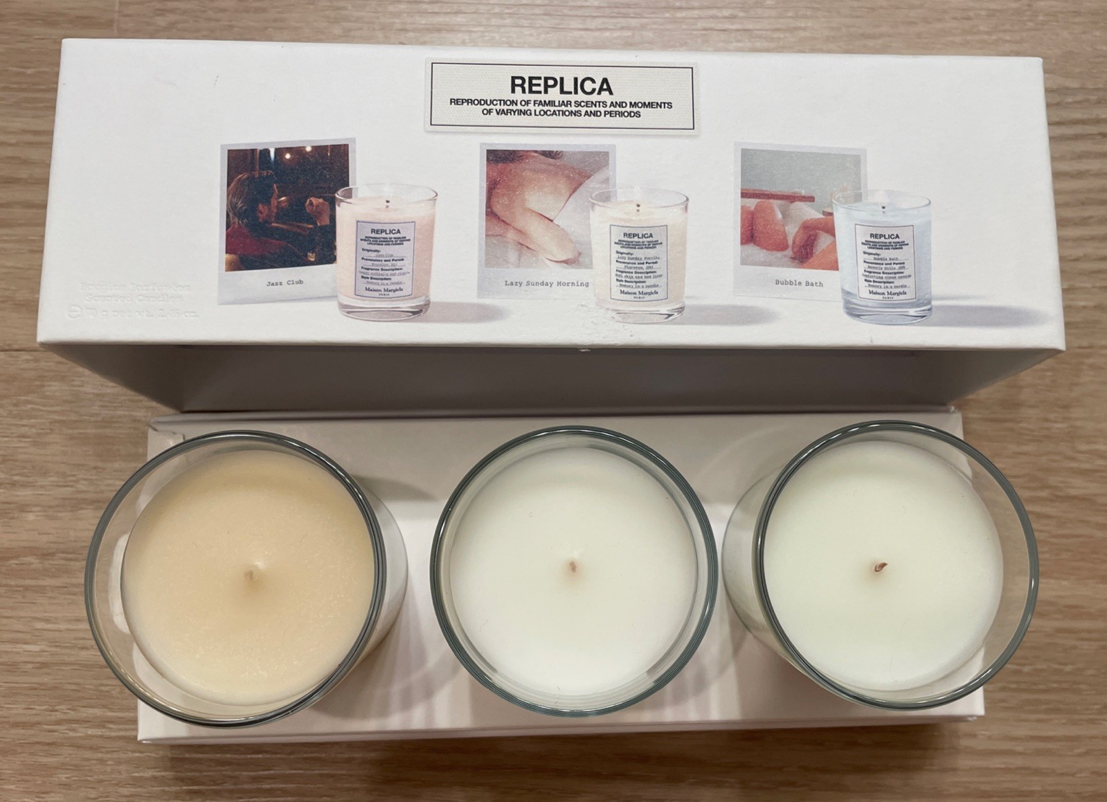 Maison Margiela REPLICA 3 Candle Set Jazz Club, Lazy Sunday Morning, Bubble Bath