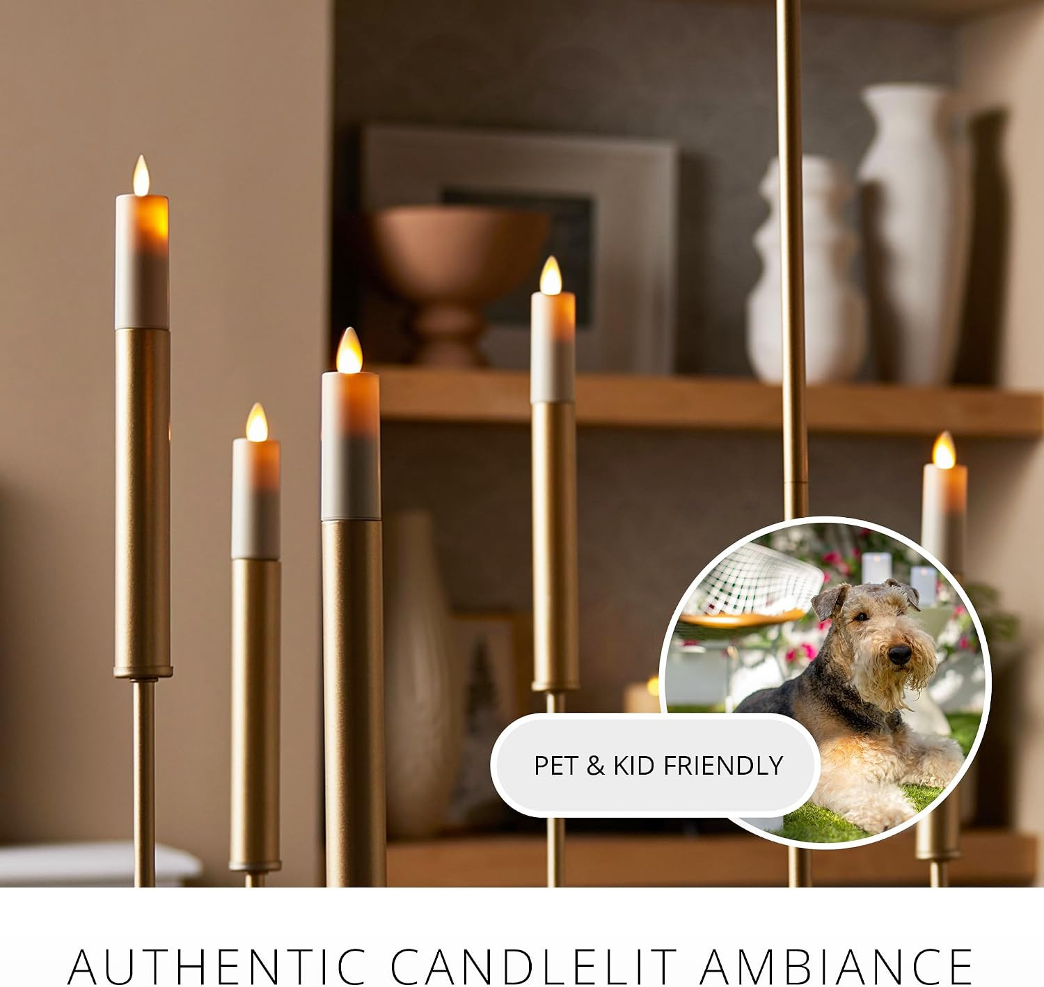 Luminara Set of 2 Pearl Ivory Flameless Candle E12 Taper Bulbs Flat Top – 1″ X 4