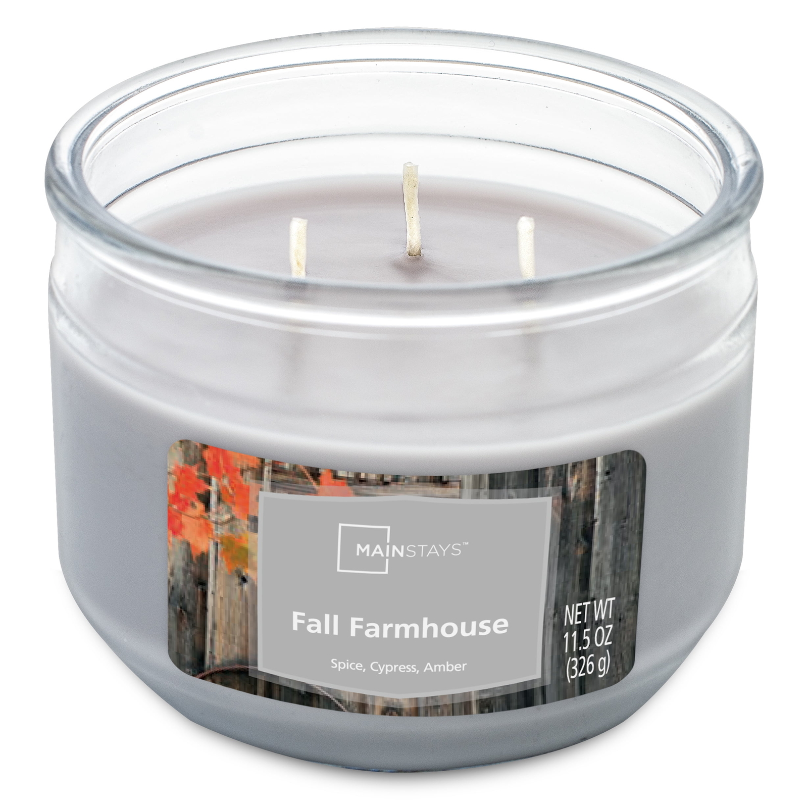 (3 pack) Fall Farmhouse 3 Wick Candle, 11.5 oz