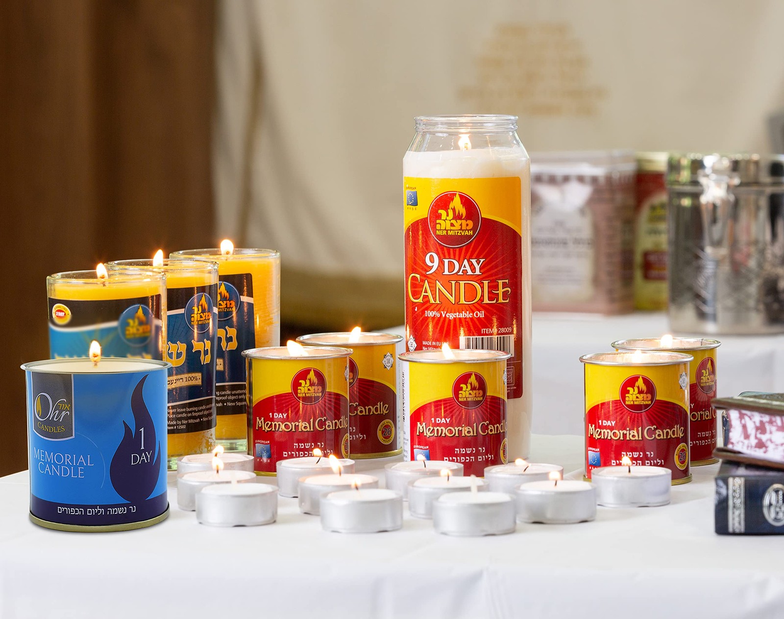 1 Day Yahrzeit Candle – 6 Pack – 24 Hour Kosher Yahrtzeit Memorial and Yom Ki…
