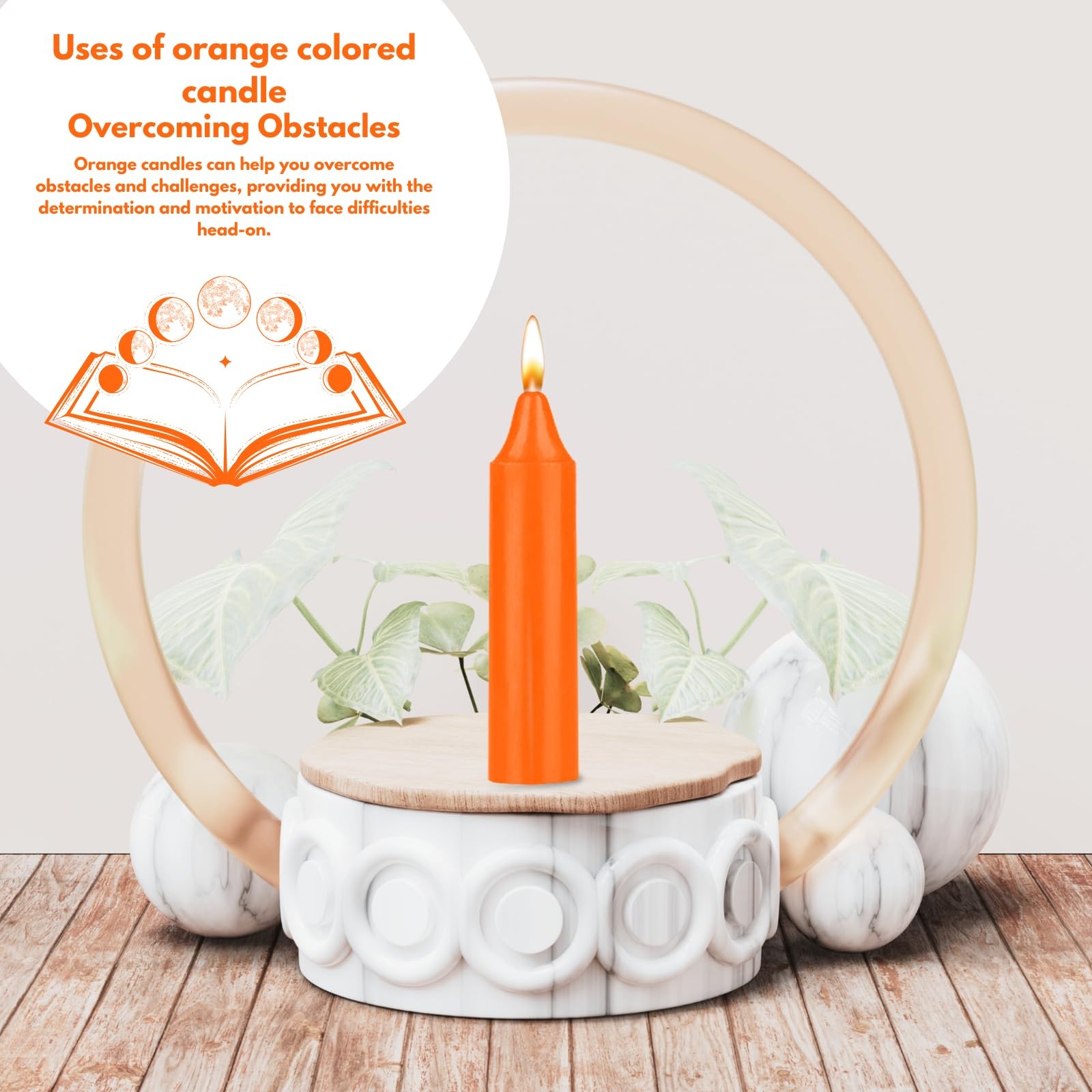Box of 12 Orange Candles | 4 inches Tall 3/4 inch Diameter | Witchcraft Supp…