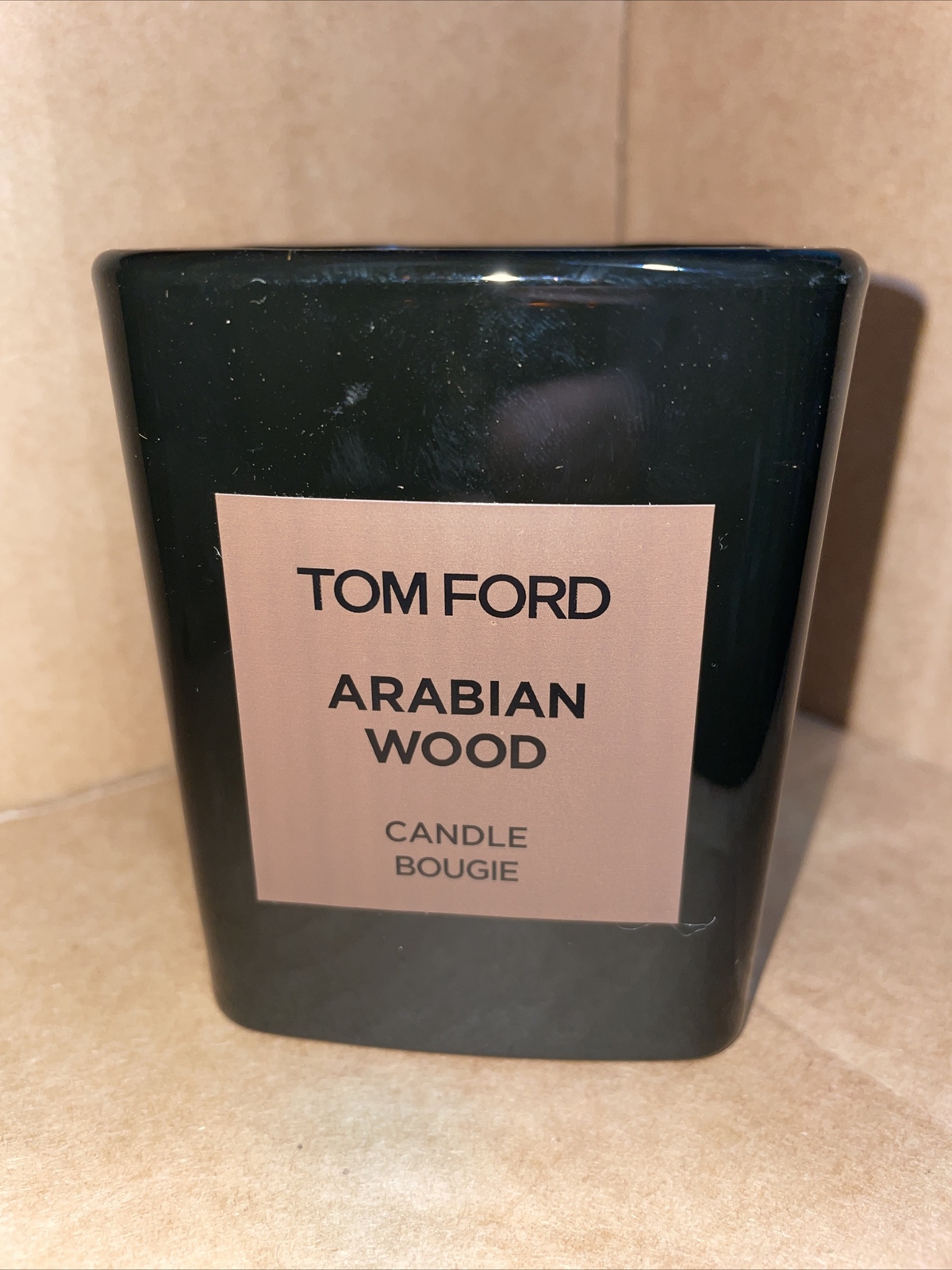 ARABIAN WOOD Tom Ford Candle Bougie in Brown Glass IMPERFECT New No Box