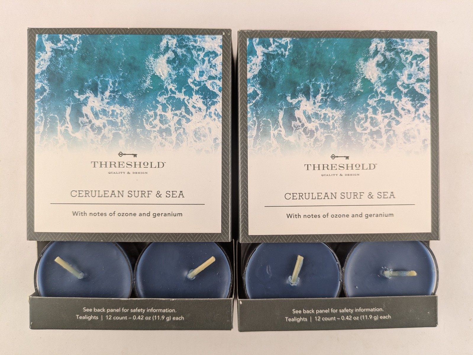 Threshold Scented Tealights Tea Lights – Cerulean Surf & Sea – 2 Pack 24 Candles