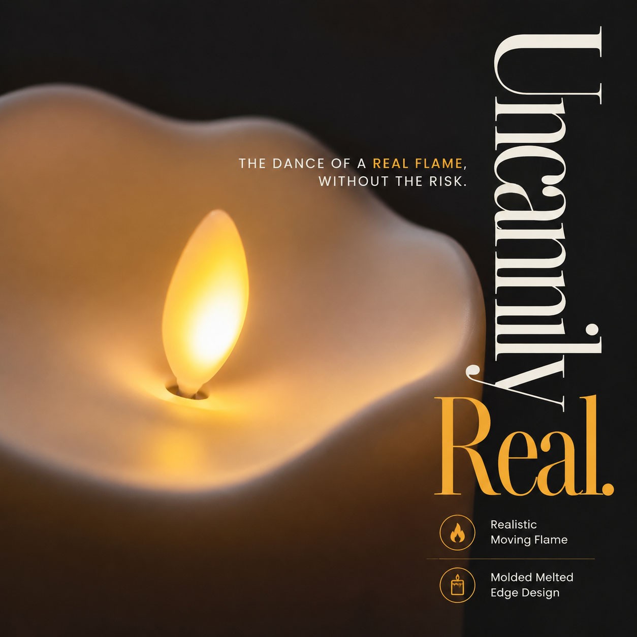 Luminara Flameless Outddoor Waterproof Pillar Candles with Remote Ivory Set of 3