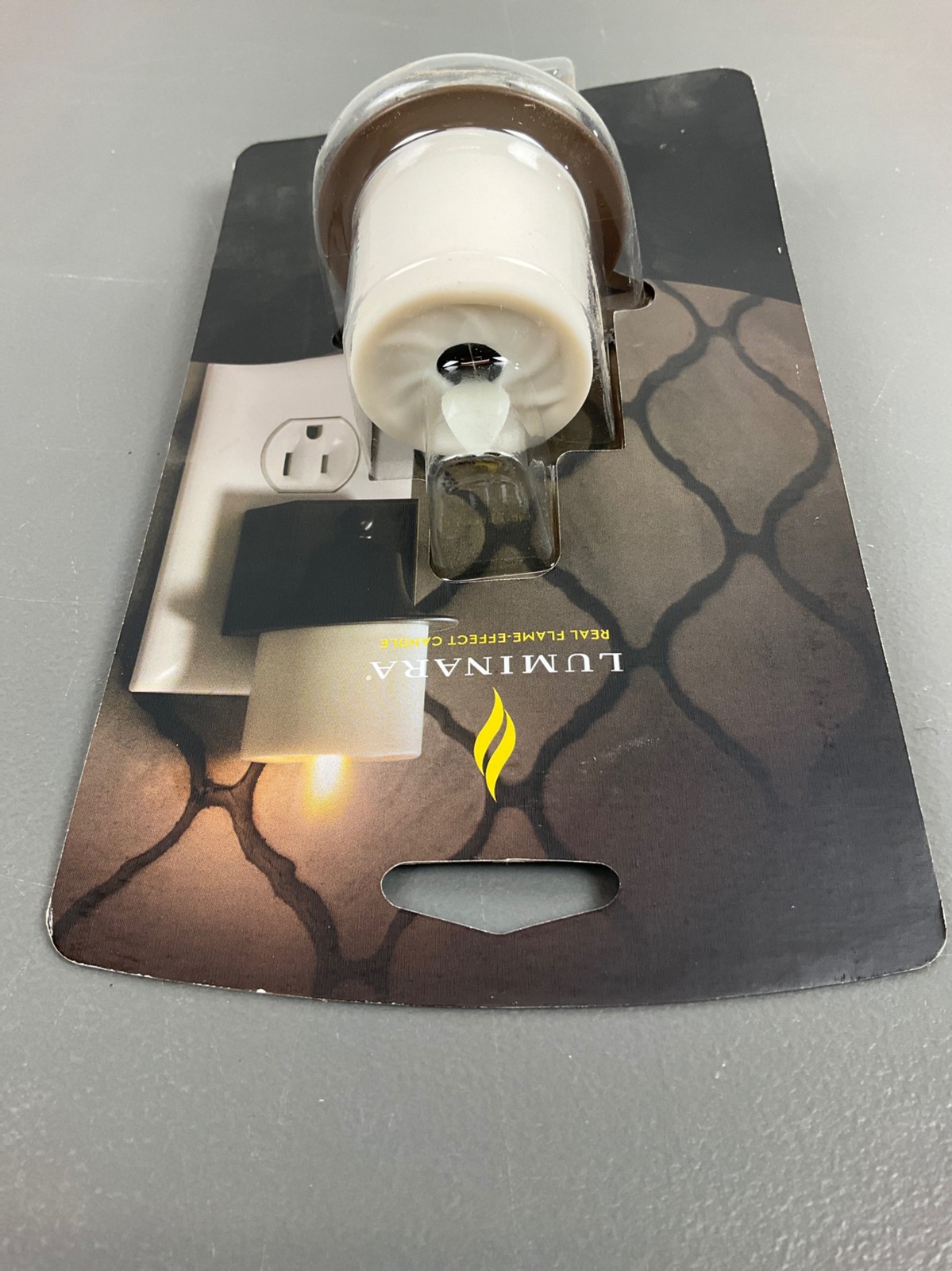 Luminara Flameless Night-Light Candles, Electric Brown & White, Realistic Glow –