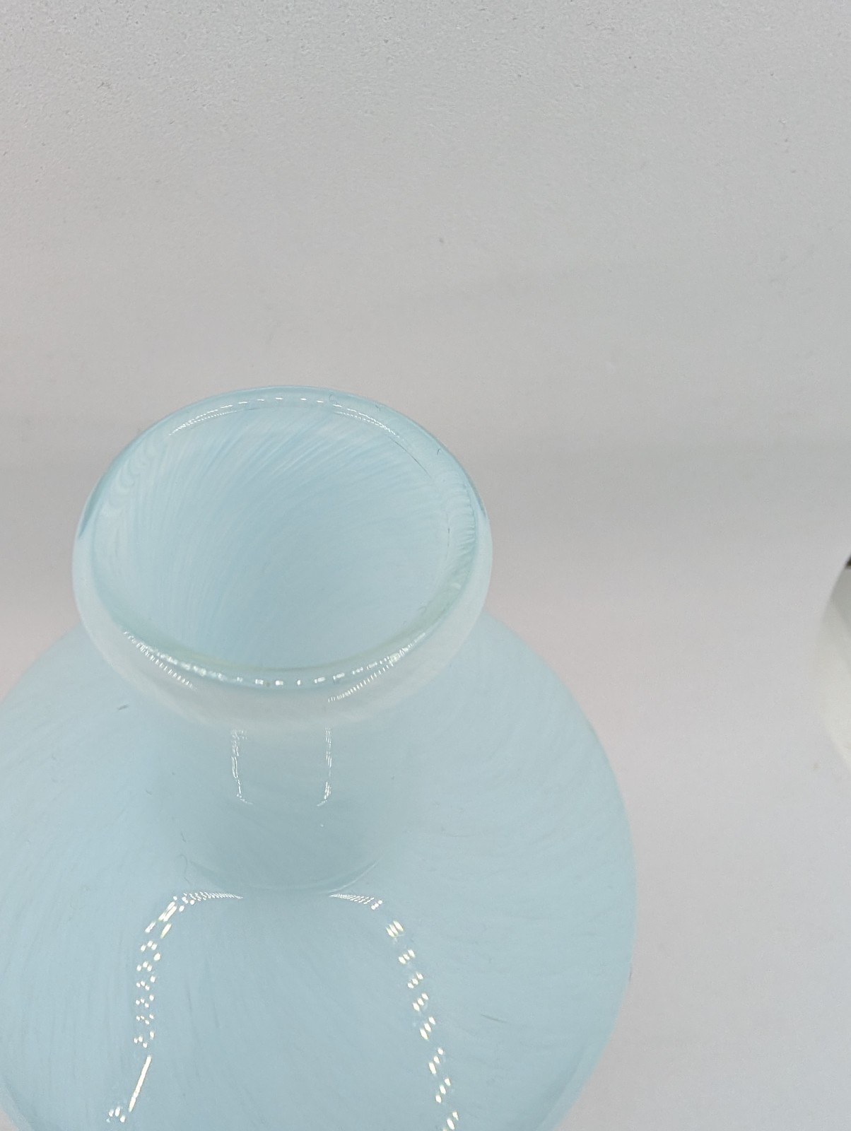 Empty Diffuser Glass Vessel Art Glass for natural wood reeds blue swirl