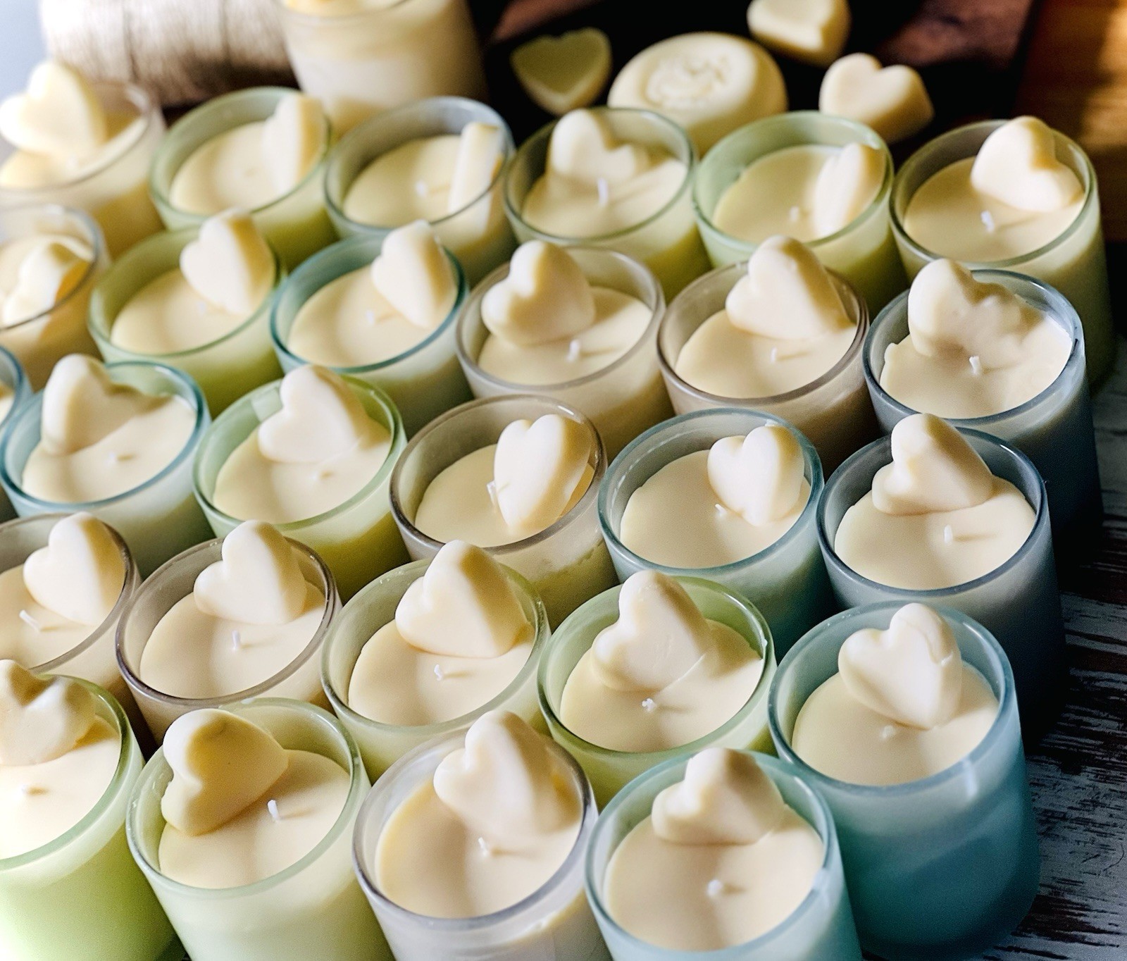 50 ct Wholesale Handmade Soy Beeswax Candles Order-Party Favors