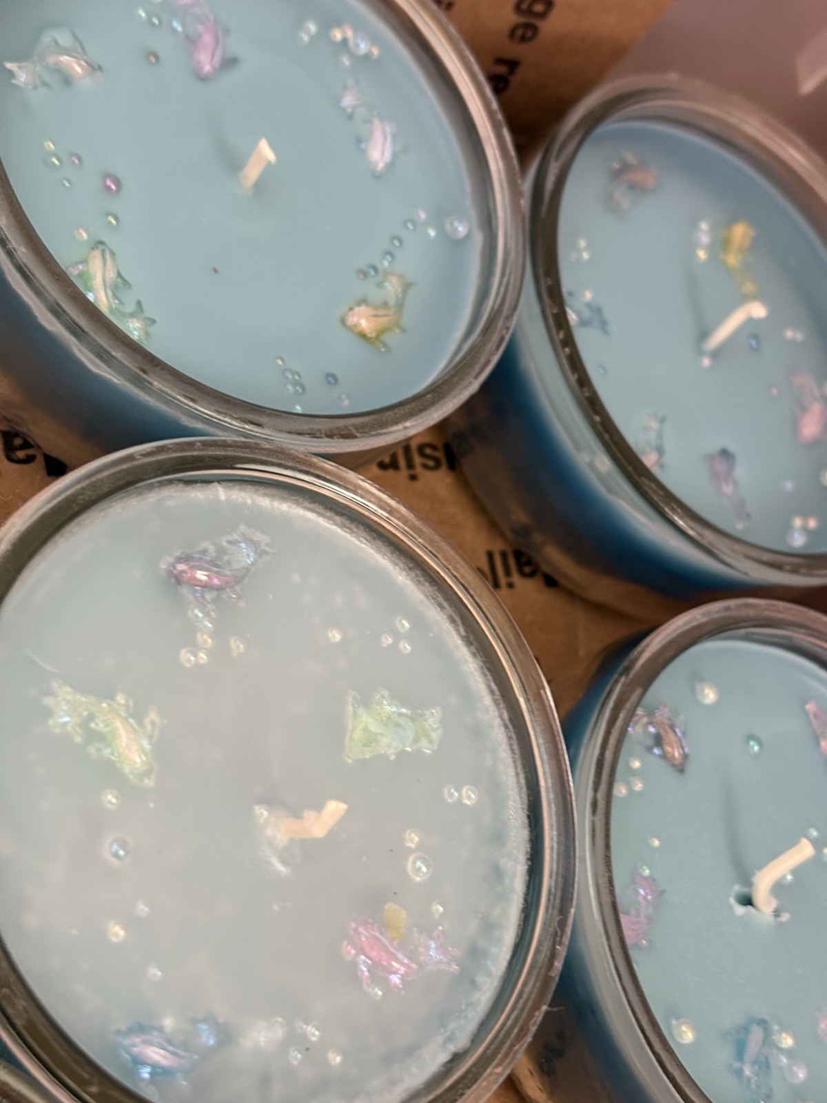 Scented Handmade Fishbowl Fish Bubbles 3 Oz Candle