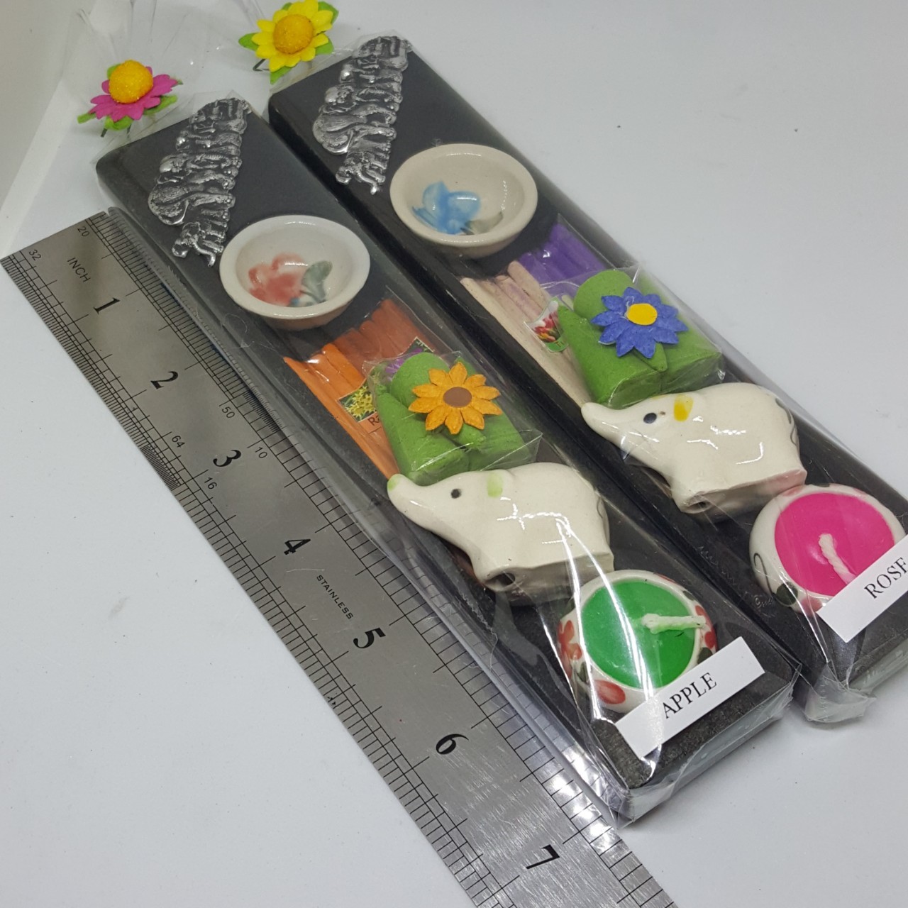 Thai aroma spa candle incense relax gift set souvenir elephant ceramit home 2