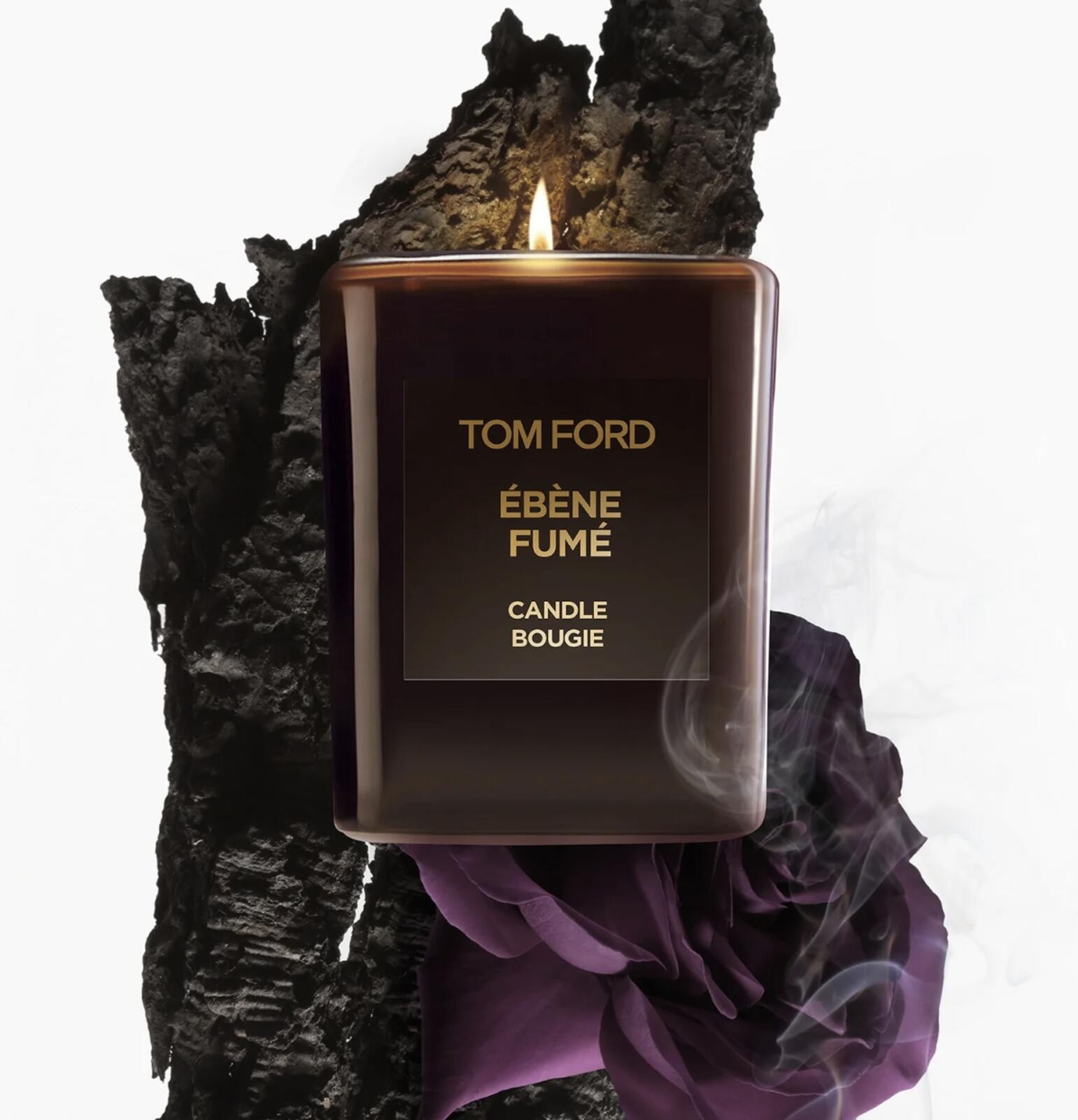 $140 Authentic Tom Ford Ébène Fumé Candle in Box H: 2.25″ / 6.3oz New & Sealed
