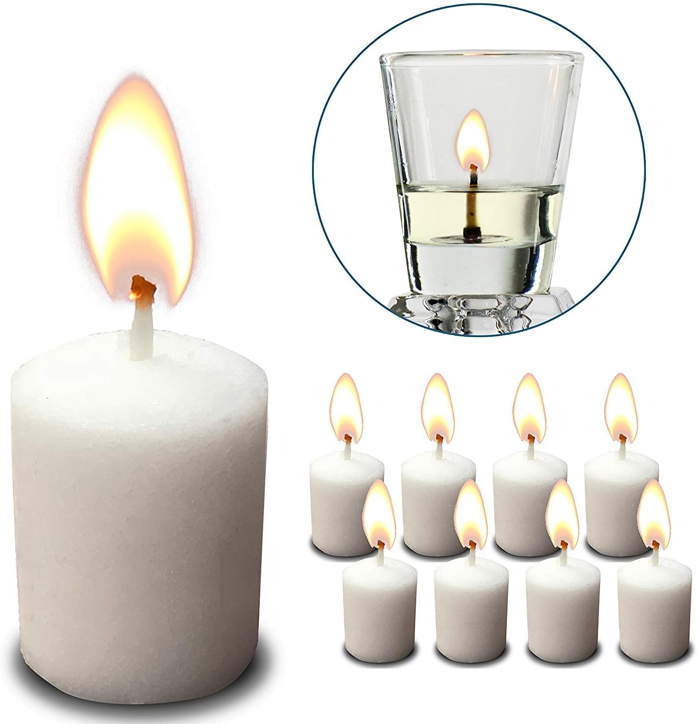 4 Hour Neironim Candles, Shabbat and Small Votive Wax Candle, 72 Count