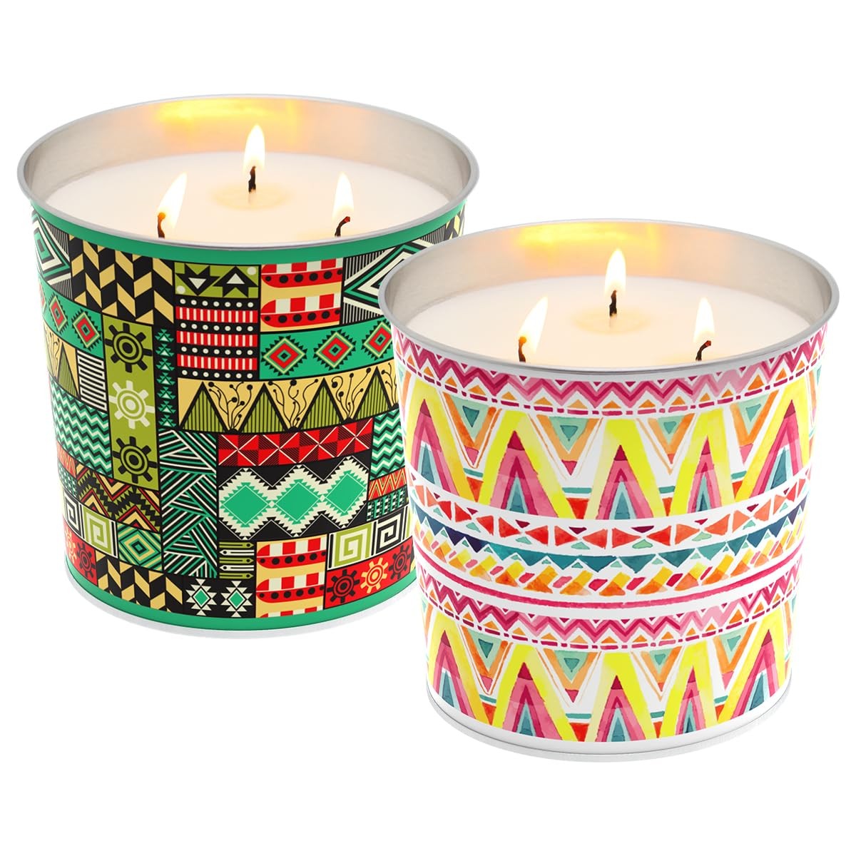 2 Packs Citronella Candle Outdoor Indoor, Large 3-Wick Bucket Candles for Sum…