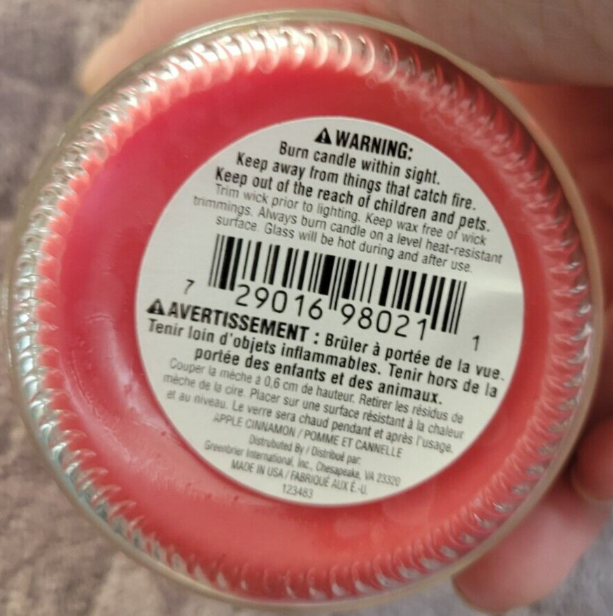 Luminessence Scented Mini Pillar Candle Apple Cinnamon 3oz