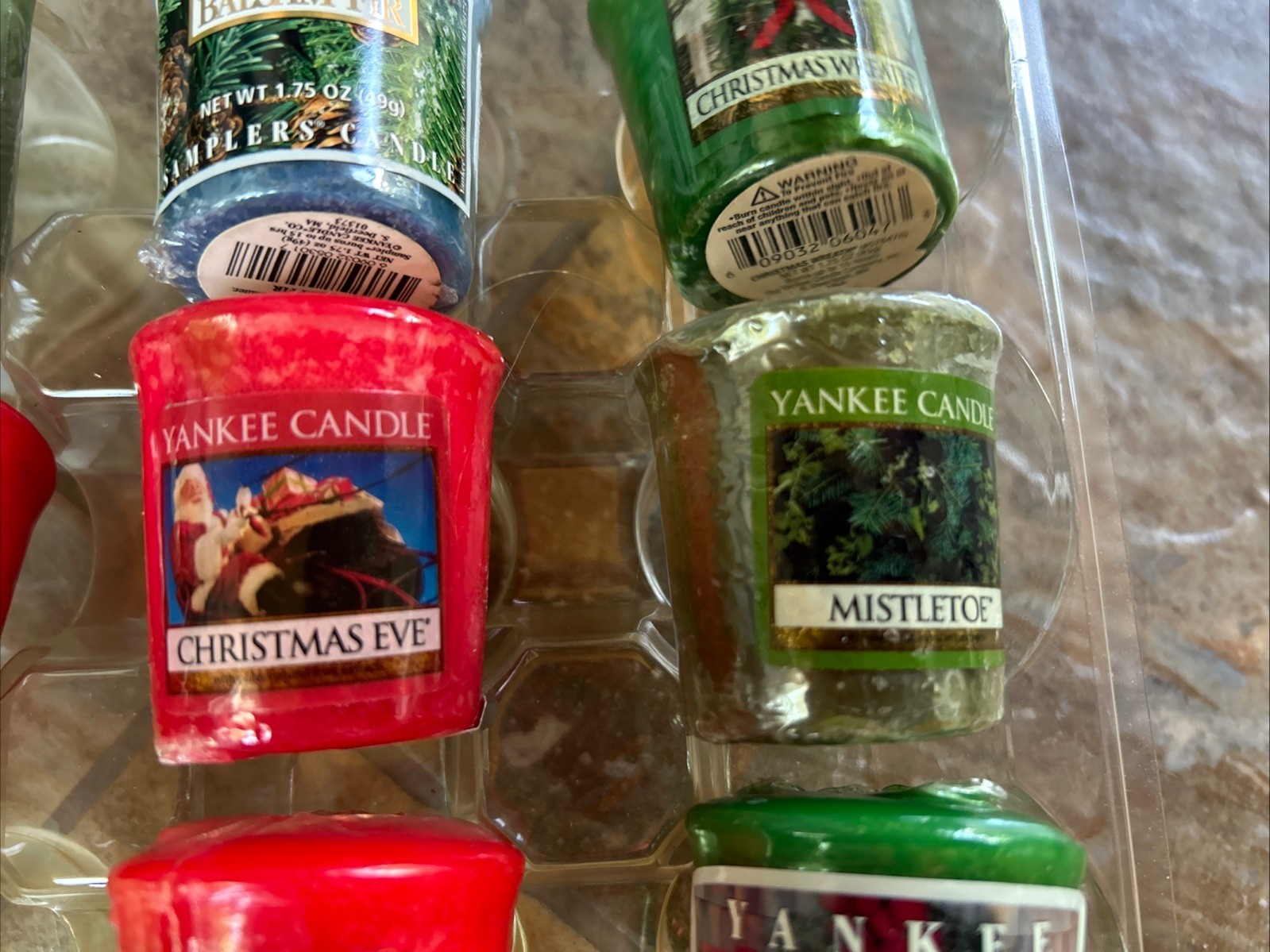 Vintage Lot Of 12 Assorted Yankee Candle Votives 1.75oz Holiday Christmas Scents