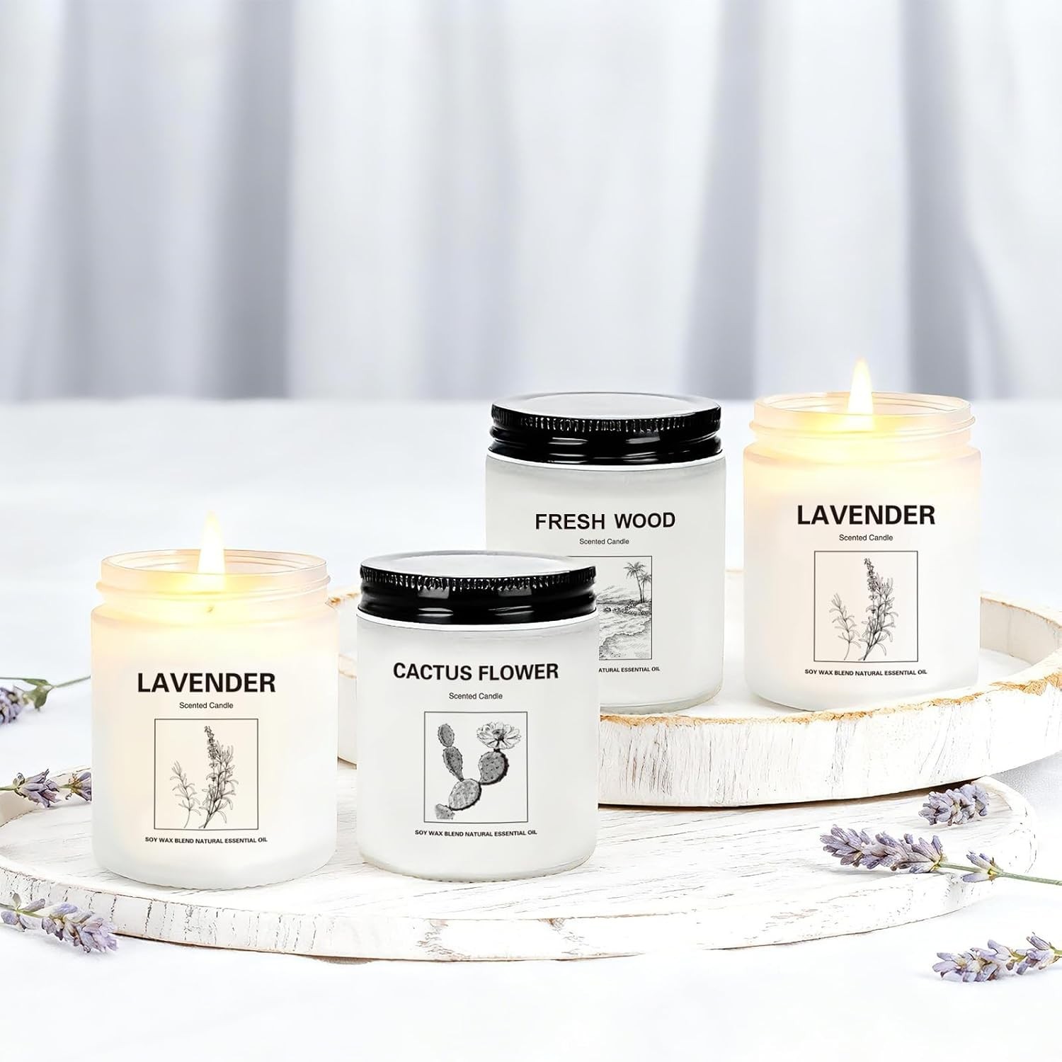 Scented Candles for Home,4 Pack Soy Candle Gift Set with 4 Fragrance Scents,A…