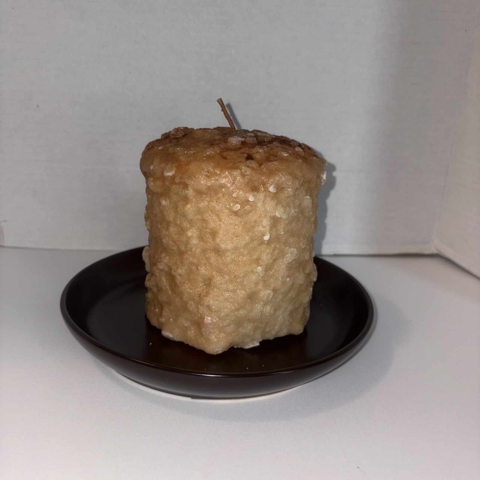 Warm Glow Hearth Candle Cinnamon Spice Candle And Plate NEW