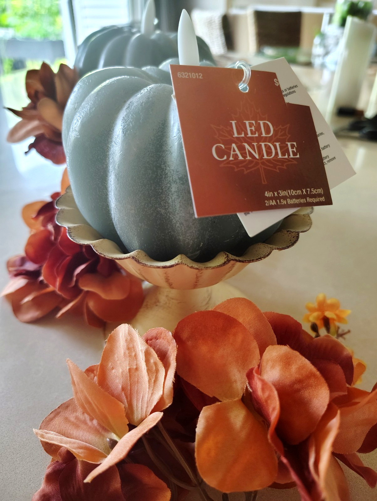 2026 Viral Hobby Lobby Pumpkin Candle LED Battery Flame Fall GREEN