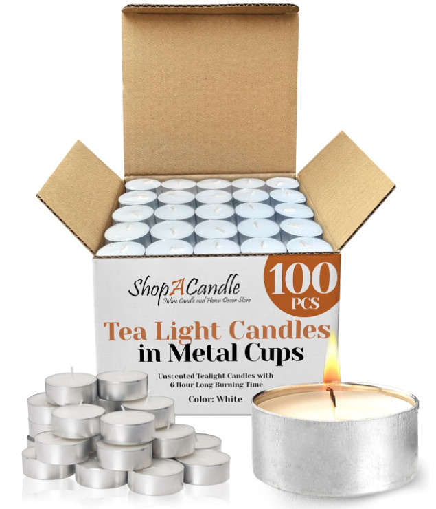 100-400 Pcs Tea Light Candles Bulk Votive Candles Unscented,6 Hours Long Burning