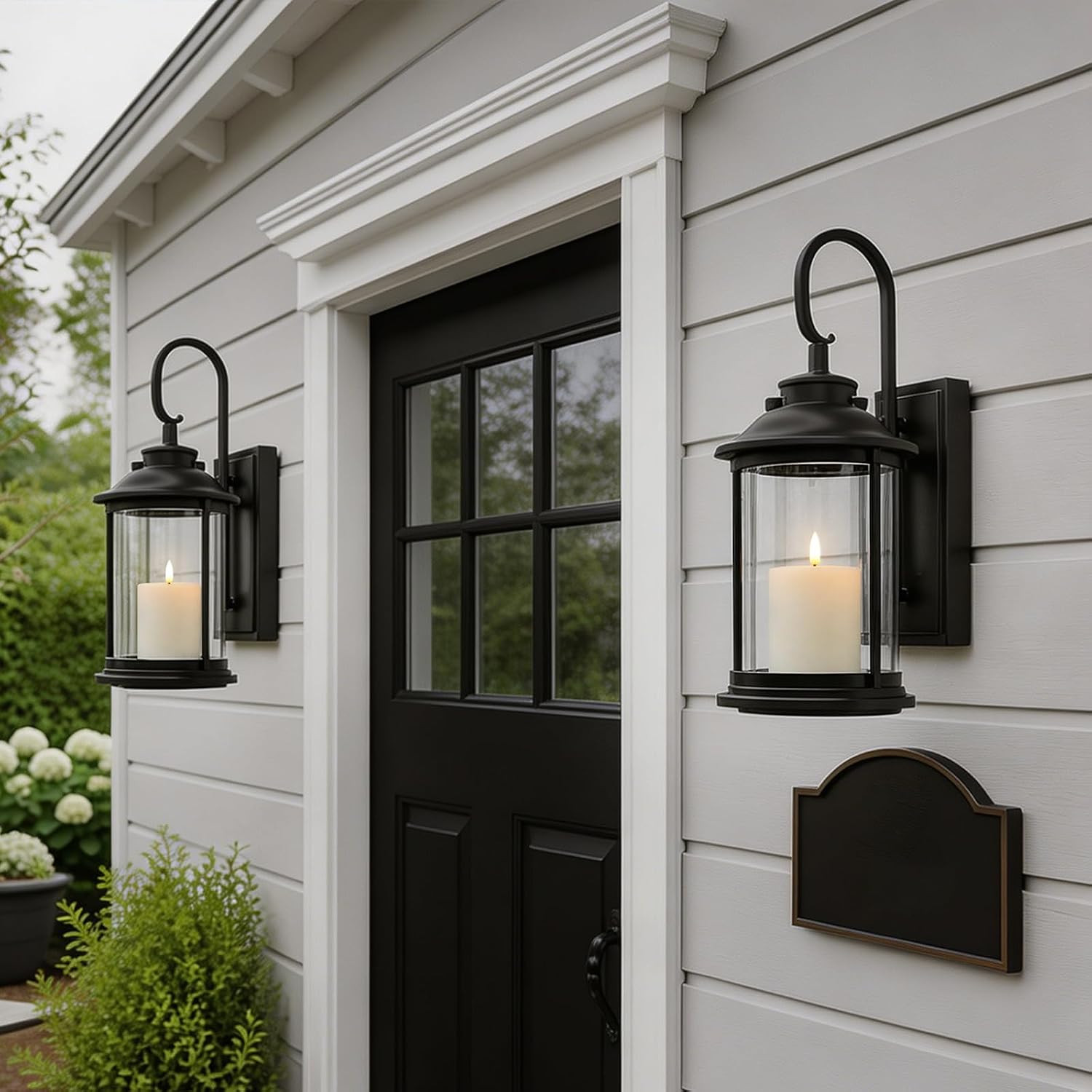 🕯️ 2Pack Outdoor Waterproof Flameless Candles Flickering Remote Timer Moving🌧️