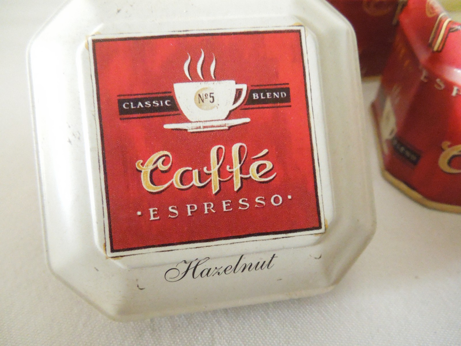 Set of 3 Scented Candles in Tin Boxes 2 1/2″ Square Coffee Design NEW!