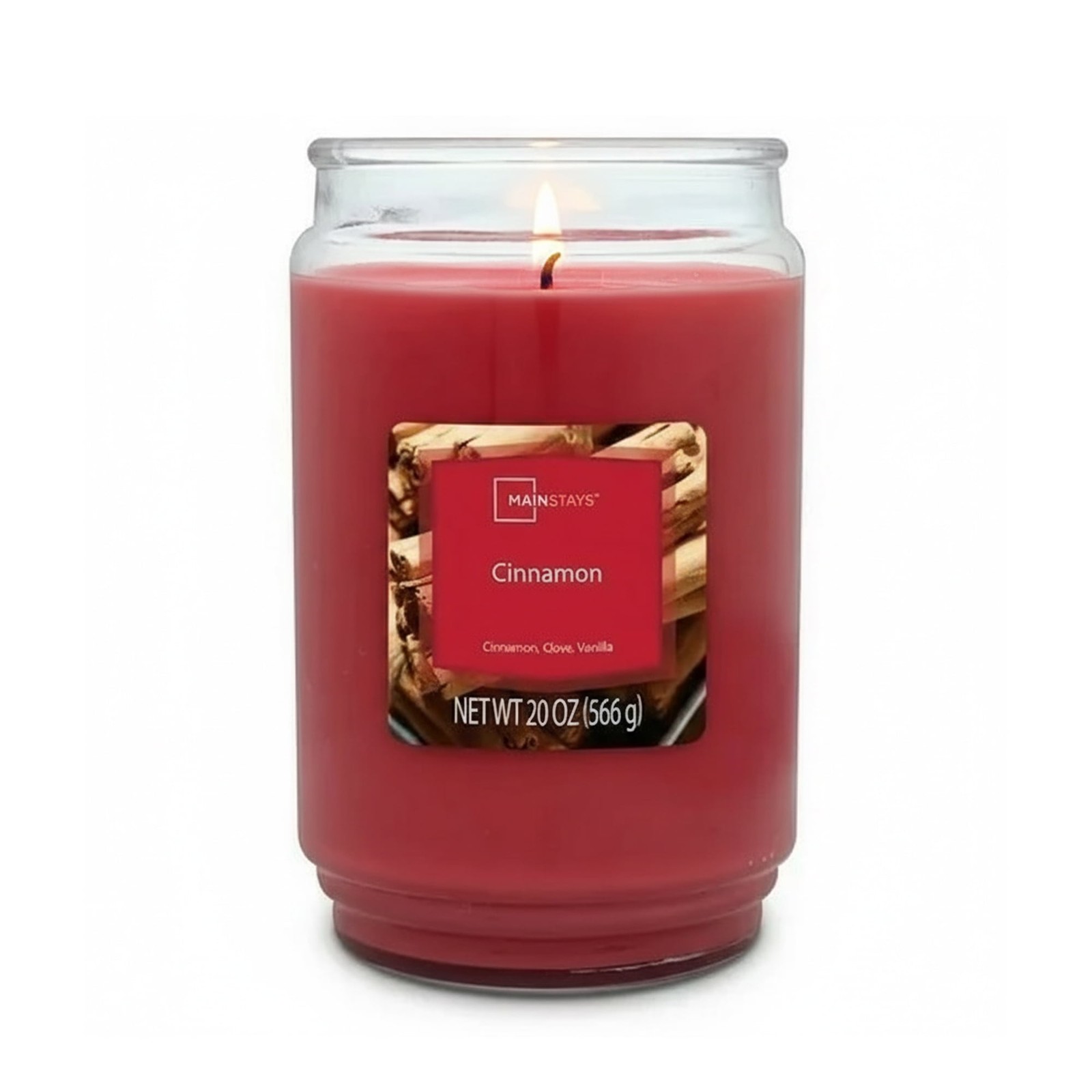 (2 pack) Mainstays Single-Wick Scented Glass Jar Candle, Cinnamon, 20oz.