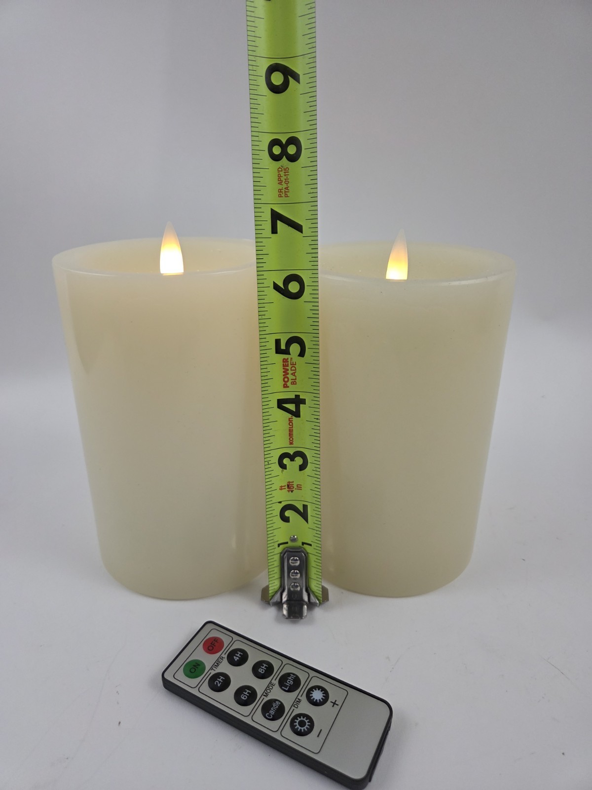 Set of 2 4″ x 6″ Candle Light Wax Candles in Ivory by Valerie