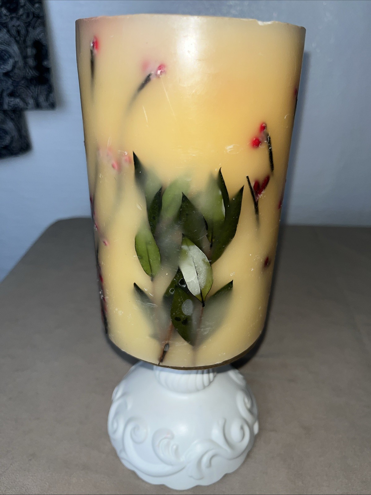 Pottery Barn Mulled Spice Botanical Candle 6×4 Pillar Holiday Scent And Look