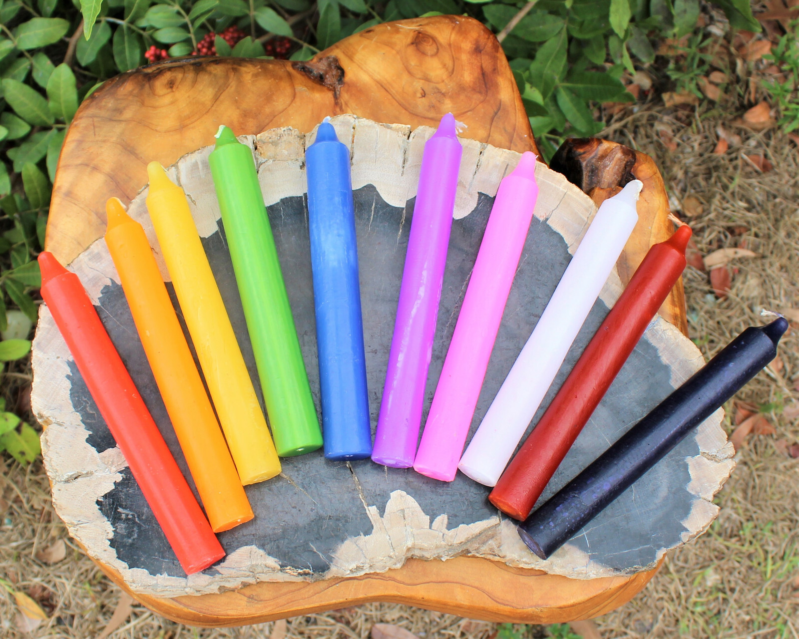 Lot of 10 x 6″ Taper Candles: ASSORTED COLORS (Mixed Spell Wicca Altar Magick)