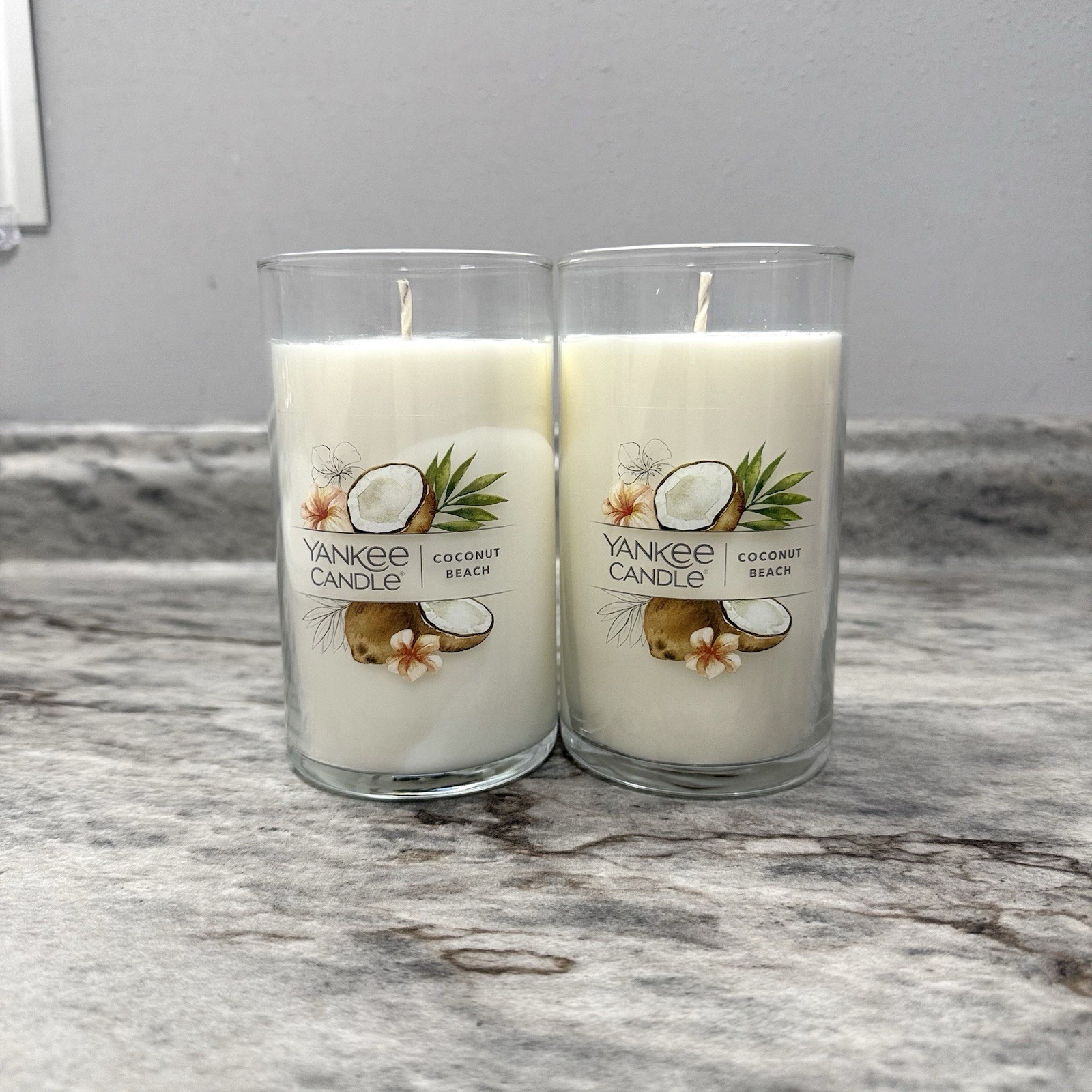 New Lot of 2 Yankee Candle Coconut Beach Signature 14.25oz 1-Wick Candles